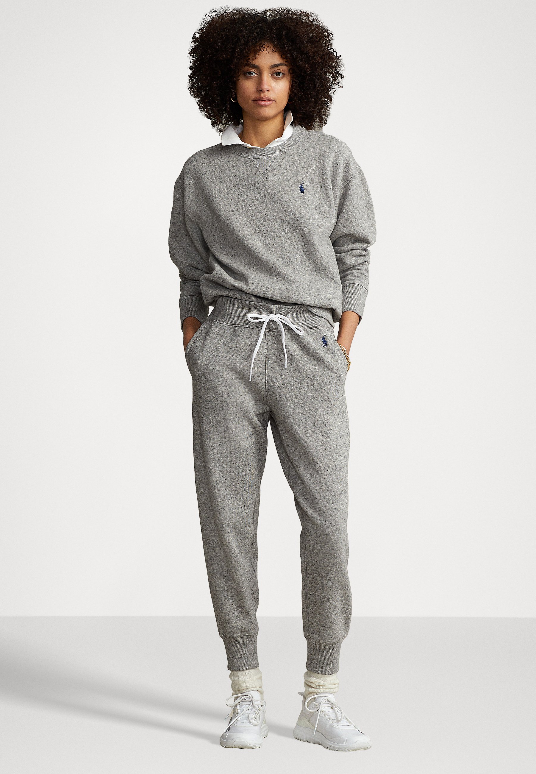 Polo Ralph Lauren LONG SLEEVE - Sweatshirt - dark vintage heather/mottled grey