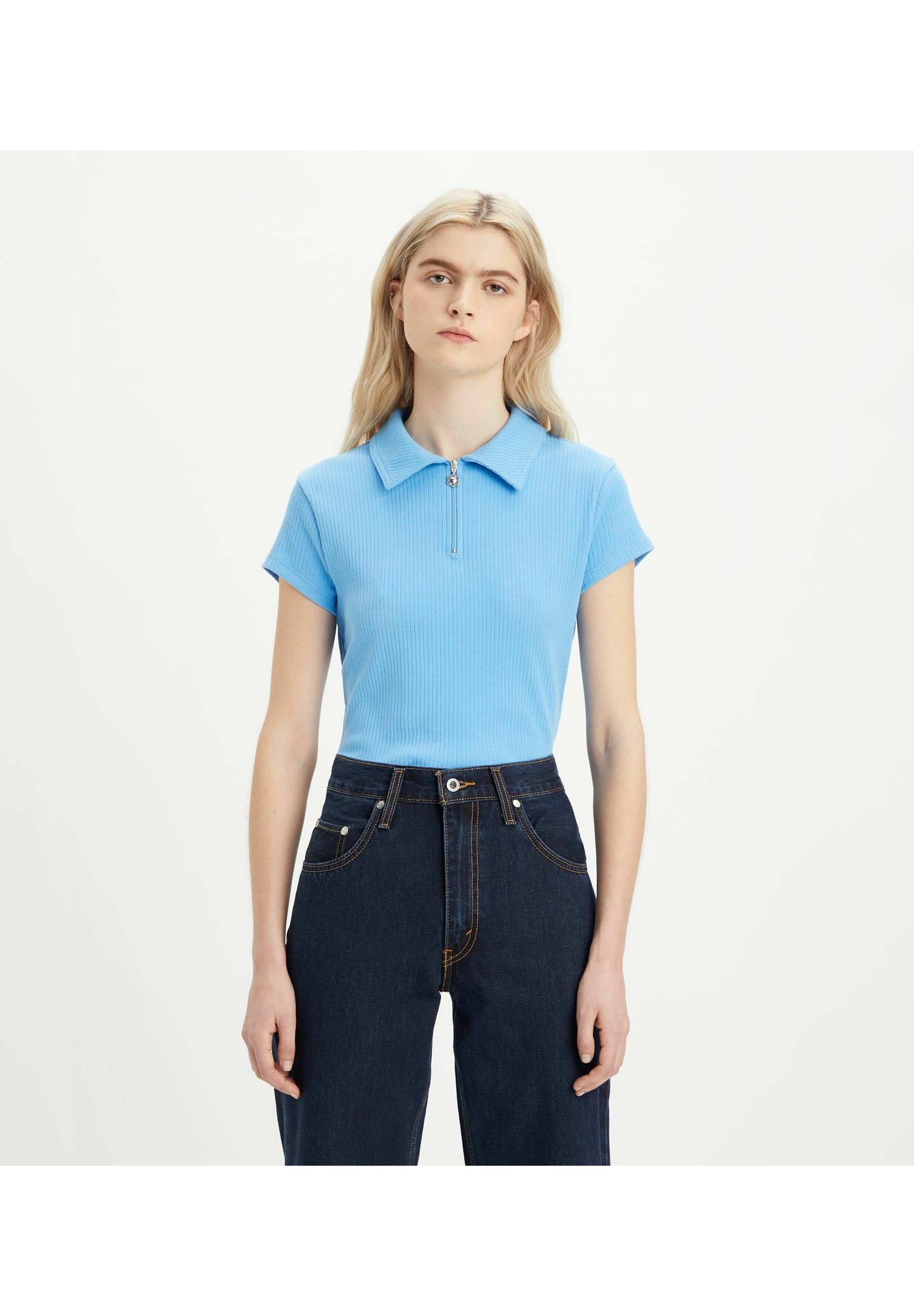 Levi's® RIGHT ON TEE - Polo shirt - azure blue/blue