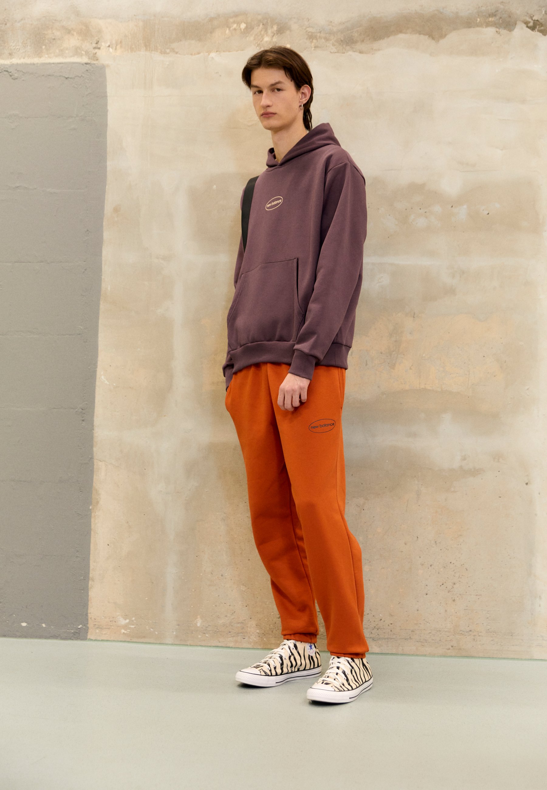 NB OVAL JOGGER - Tracksuit bottoms - rust oxyde/brown