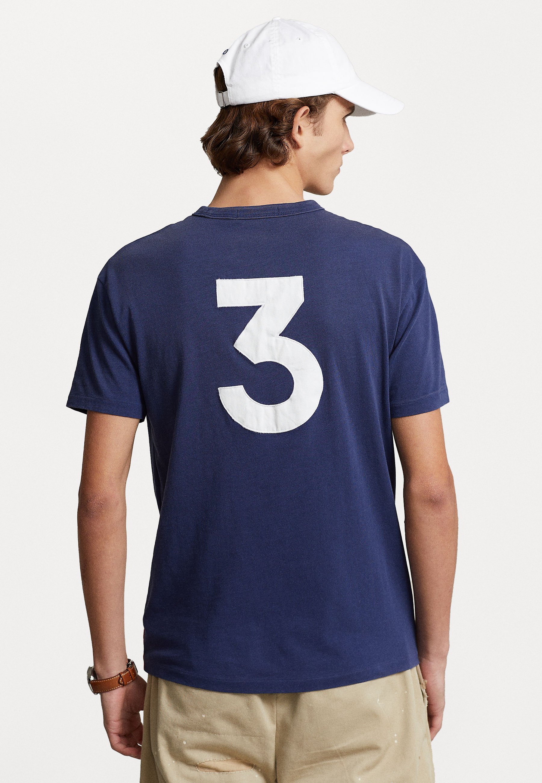 Polo Ralph Lauren CLASSIC FIT BANNER-STRIPE JERSEY T-SHIRT - Print T-shirt - dark cobalt/blue