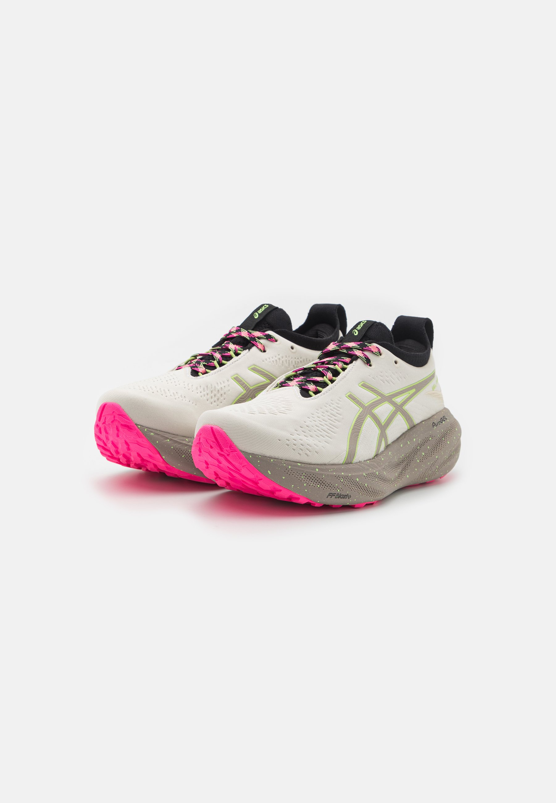 ASICS GEL NIMBUS 25 TR - Neutral running shoes - nature breathing/lime green/beige