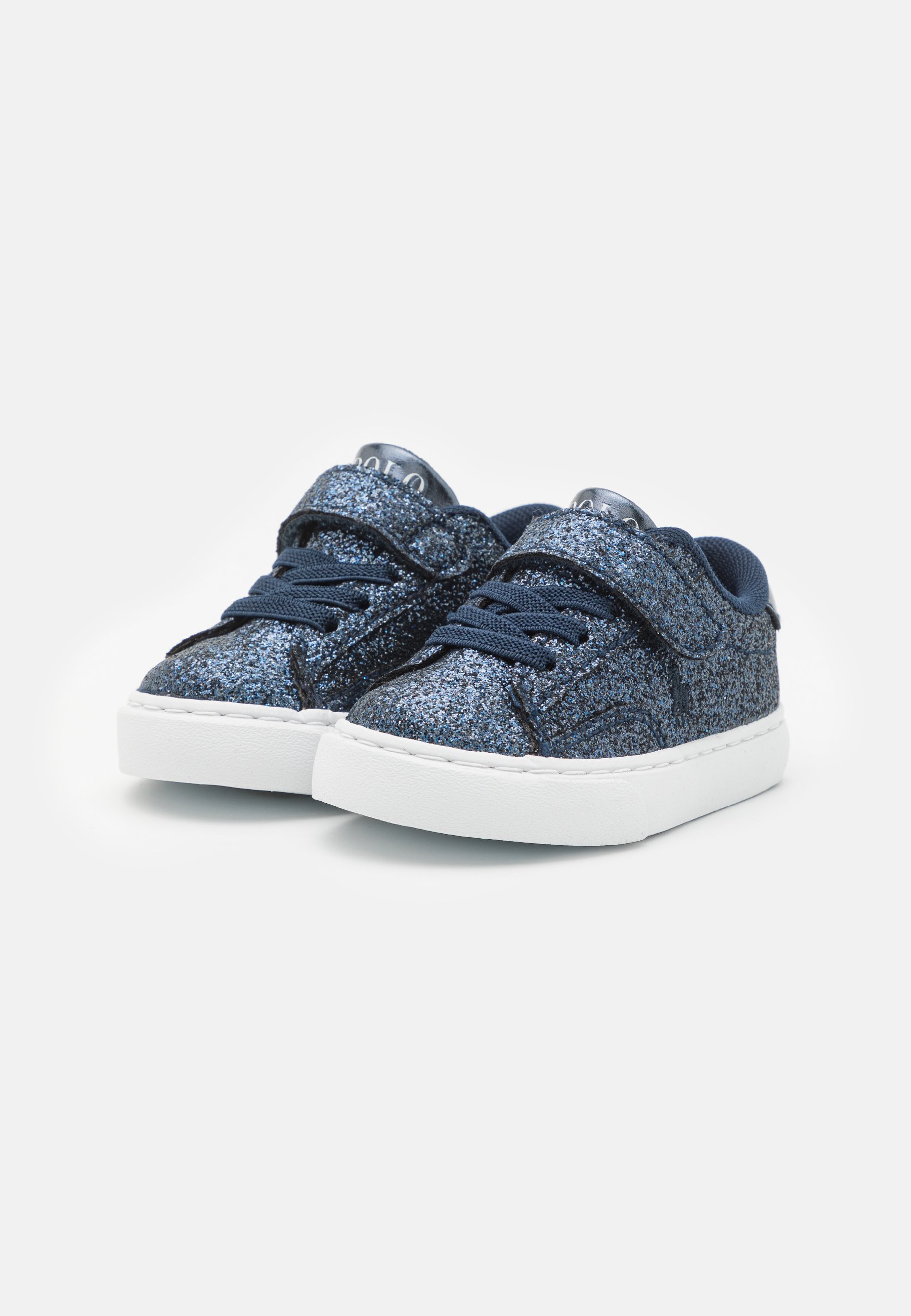 Polo Ralph Lauren THERON UNISEX - Trainers - navy glitter/metallic navy/white