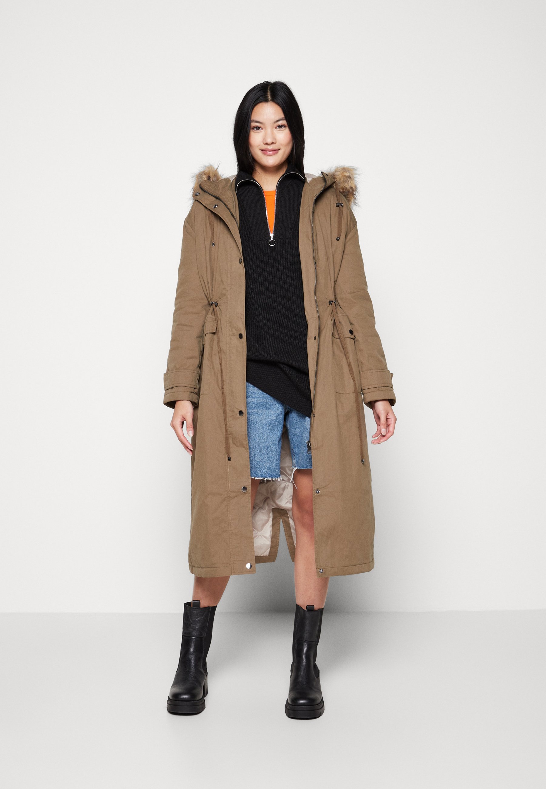 ONLY ONLHONEY COAT - Parka - beech/khaki