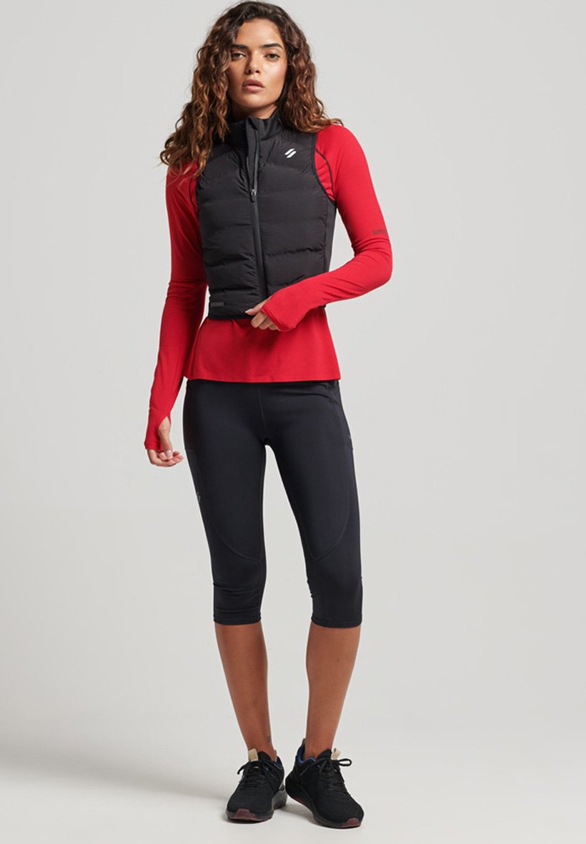 Superdry GILET - Waistcoat - black