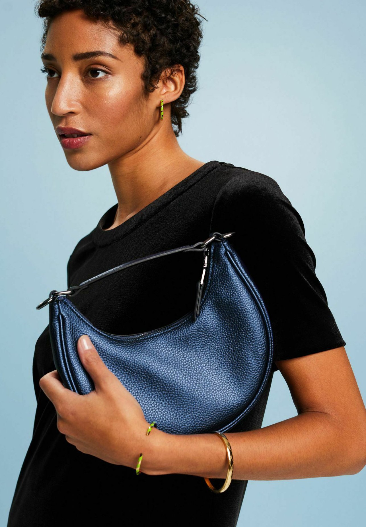 Esprit V BAGUETT - Handbag - dark blue/mottled dark blue