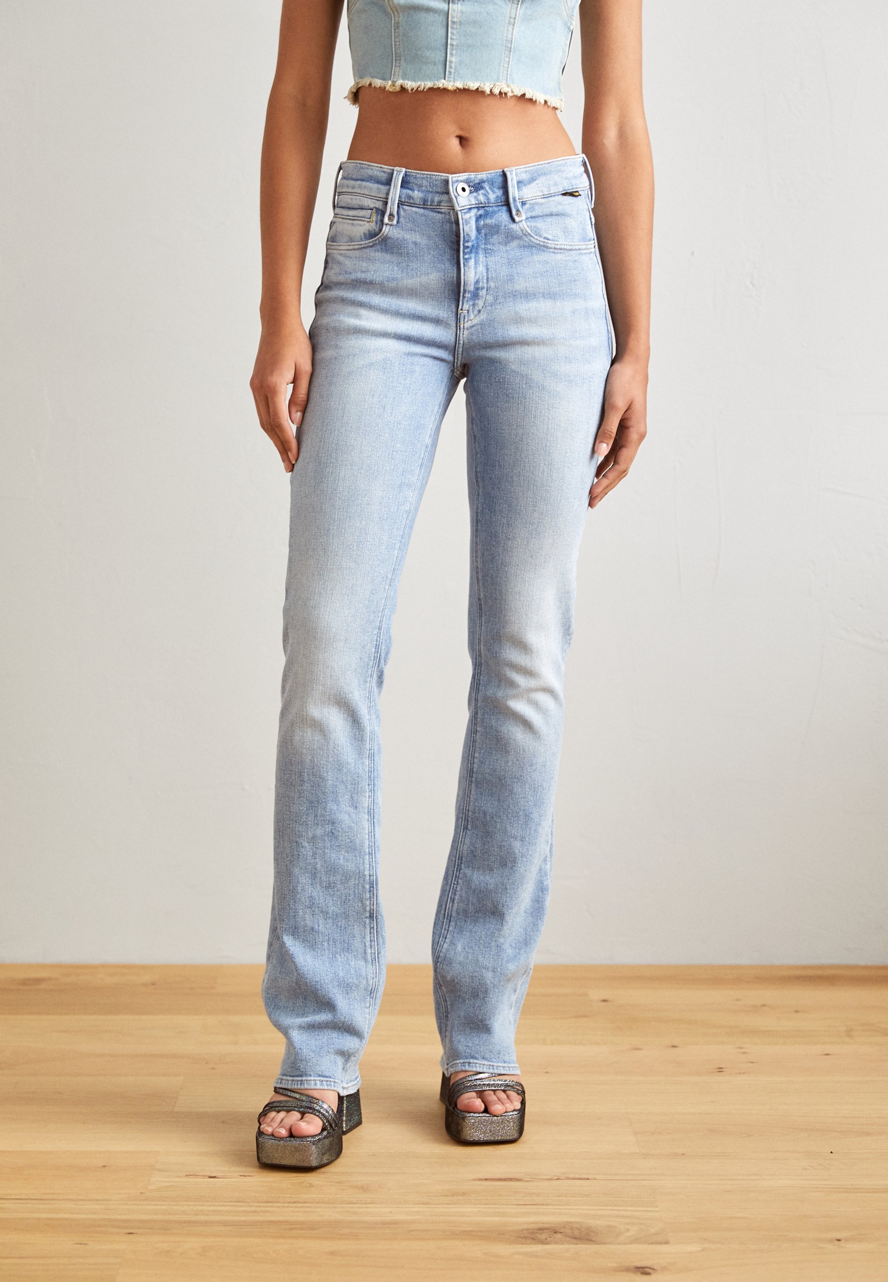G-Star NOXER BOOTCUT - Bootcut jeans - vintage olympic blue/light-blue denim