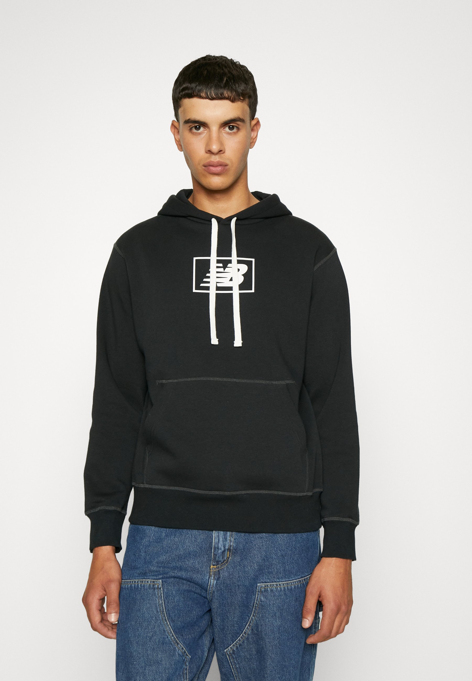NB ESSENTIALS BRUSHED BACK HOODIE - Sweatshirt - black