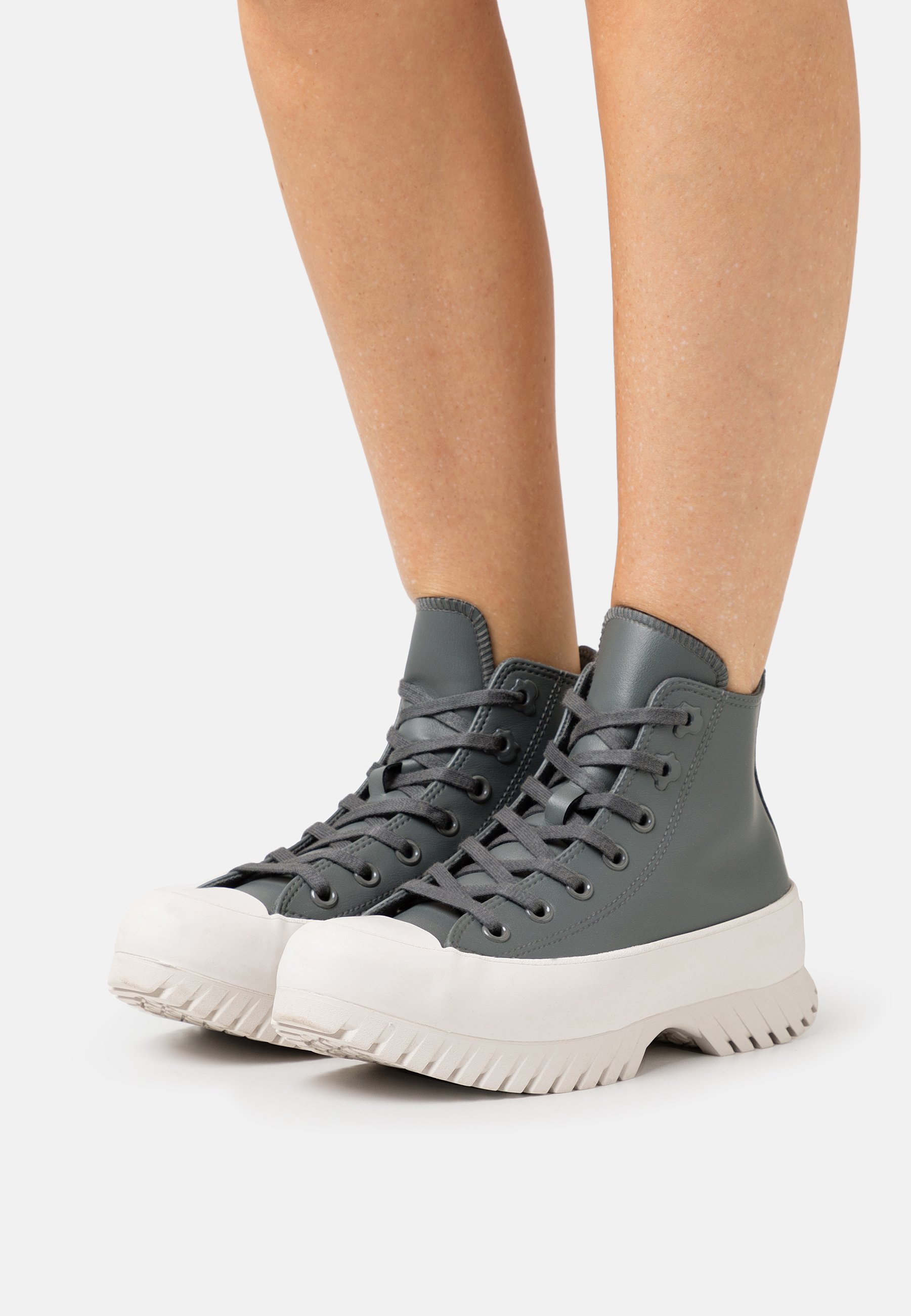 Converse CHUCK TAYLOR ALL STAR LUGGED PLATFORM GLAM - High-top trainers - cyber grey/putty/dark grey