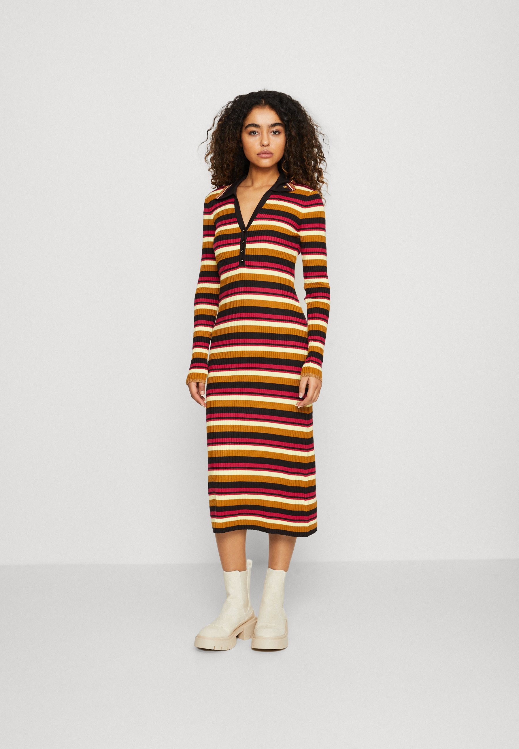 Scotch & Soda DRESS - Jumper dress - black/multi-coloured