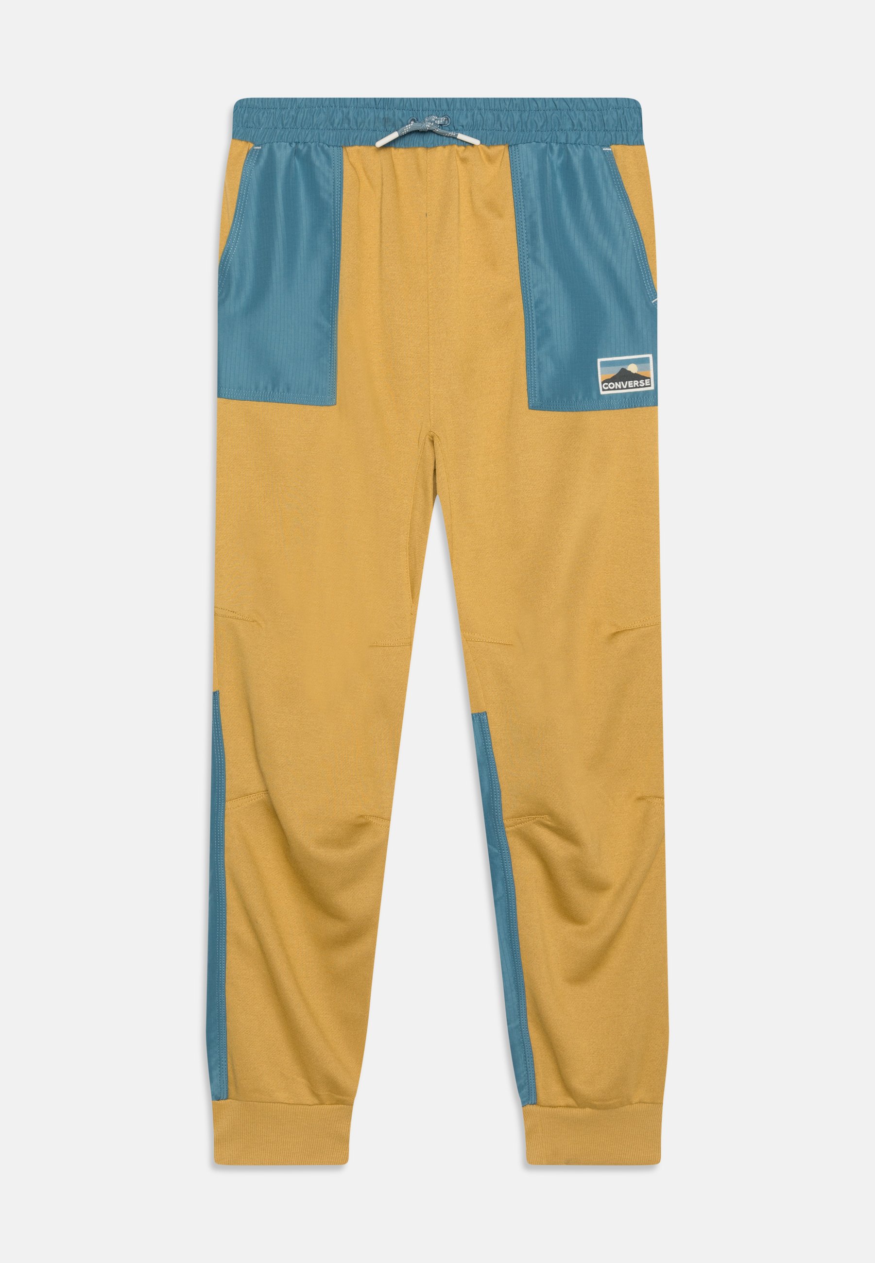Converse GEARED UP BLOCKED MIX PANT UNISEX - Tracksuit bottoms - dunescape/blue-grey