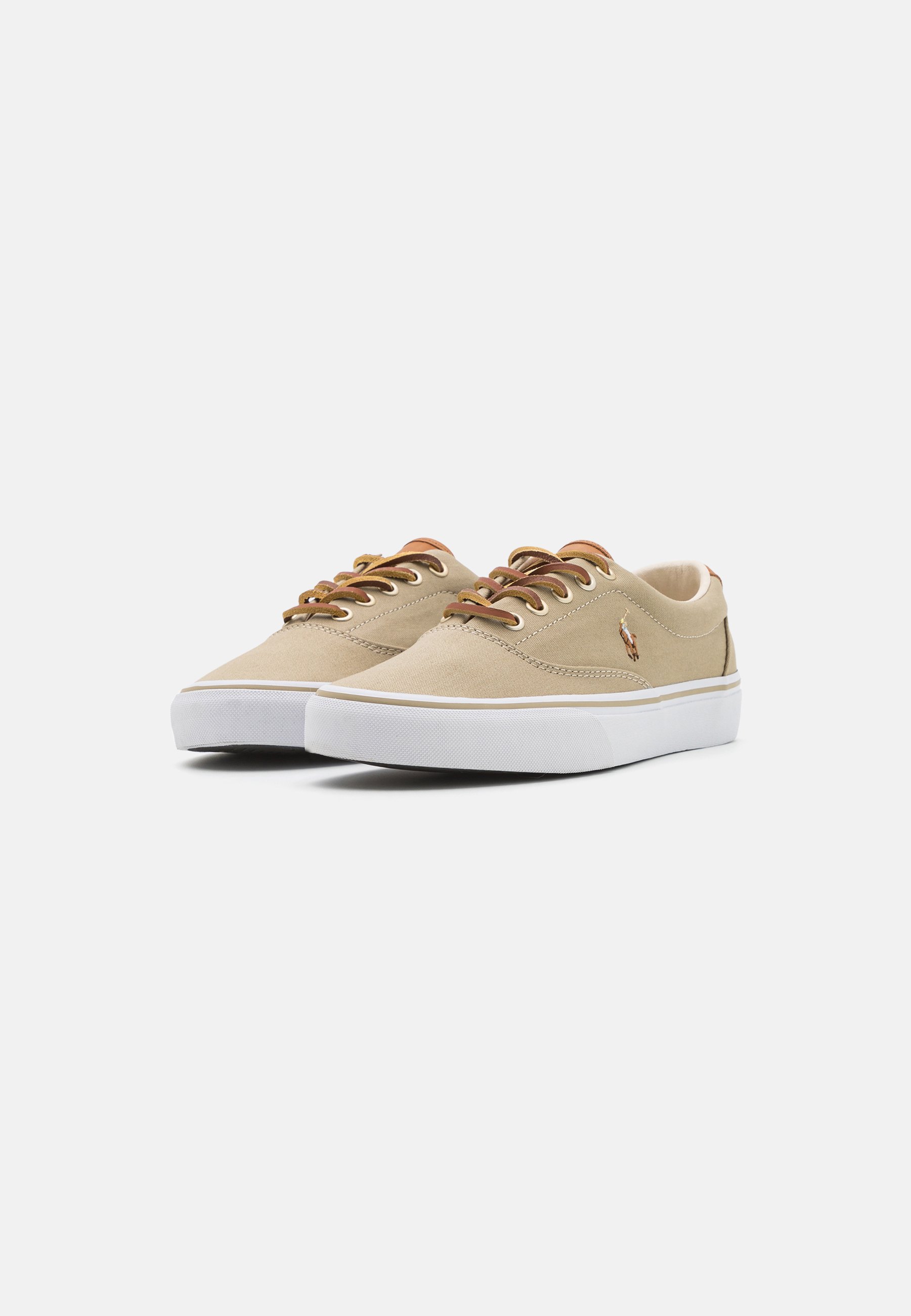 Polo Ralph Lauren KEATON PONY TOP LACE UNISEX - Trainers - straw khaki/multi/beige