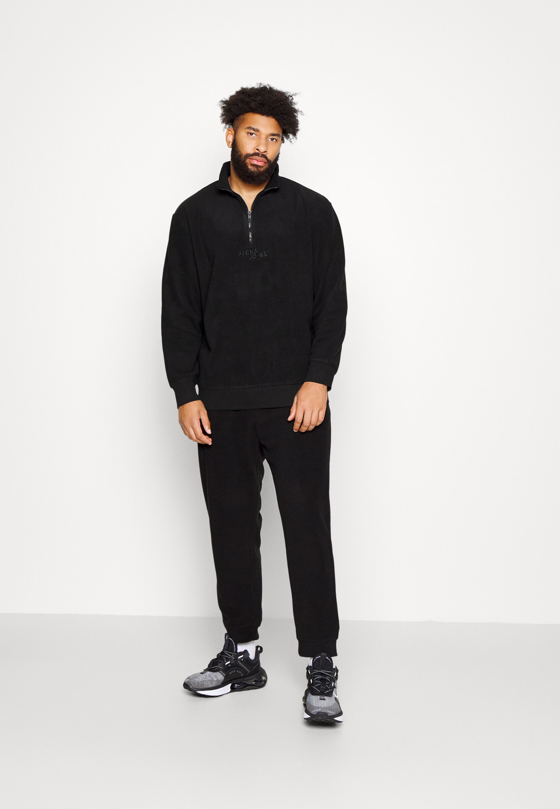 Jack &Jones JCOFRIDAY HIGH NECK  - Fleece jumper - black