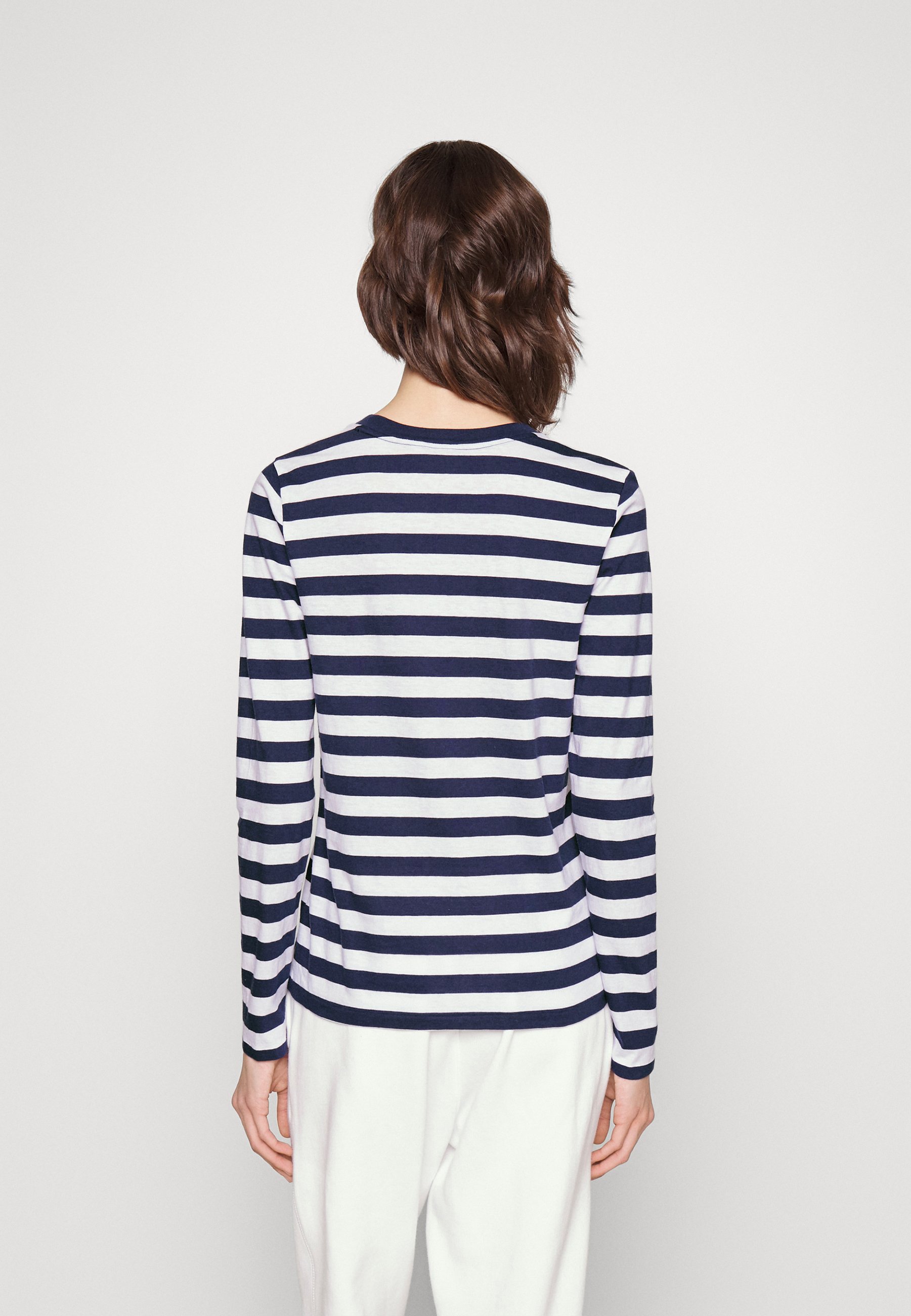 Polo Ralph Lauren LONG SLEEVE - Long sleeved top - newport navy/white/royal blue