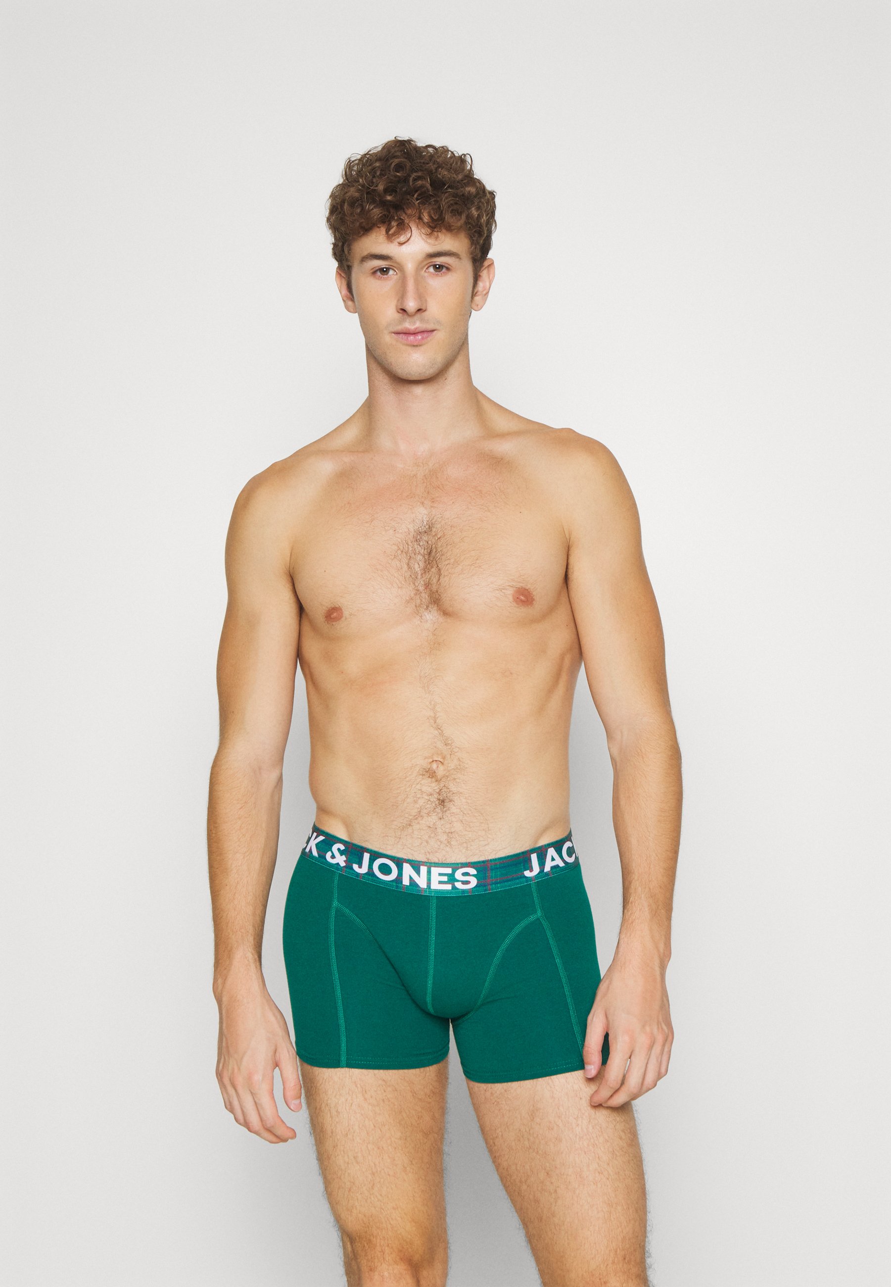 Jack &Jones JACCHECKED TRUNKS 3 PACK - Pants - aventurine/green