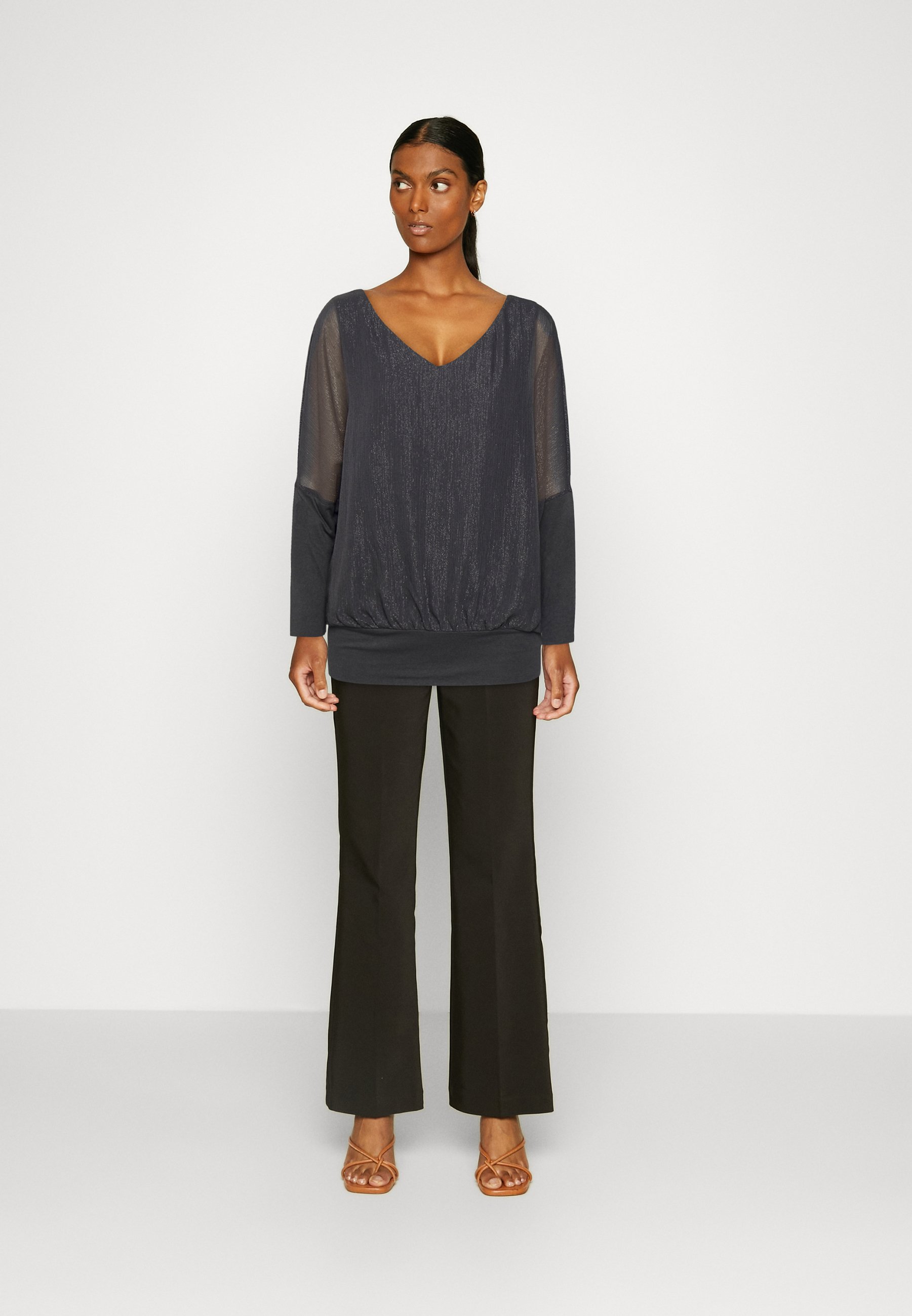 Esprit METALIC CHIF BL - Blouse - anthracite