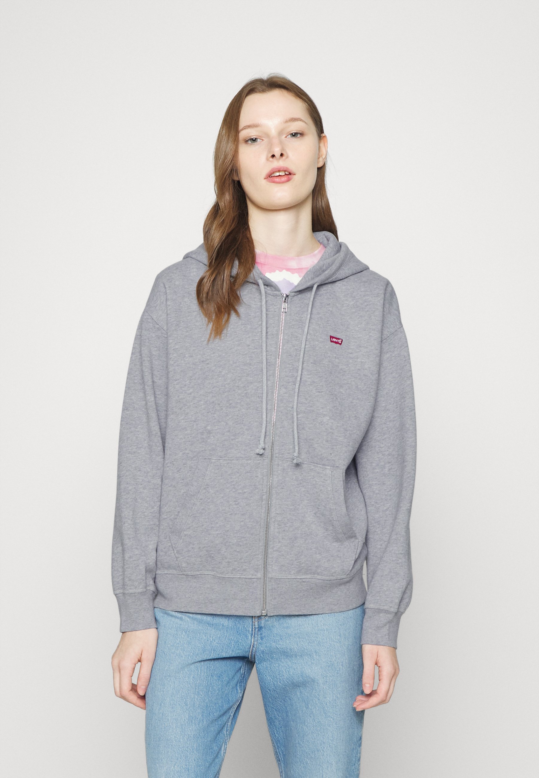 Levi's® STANDARD ZIP HOODIE - Zip-up sweatshirt - starstruck heather grey/grey
