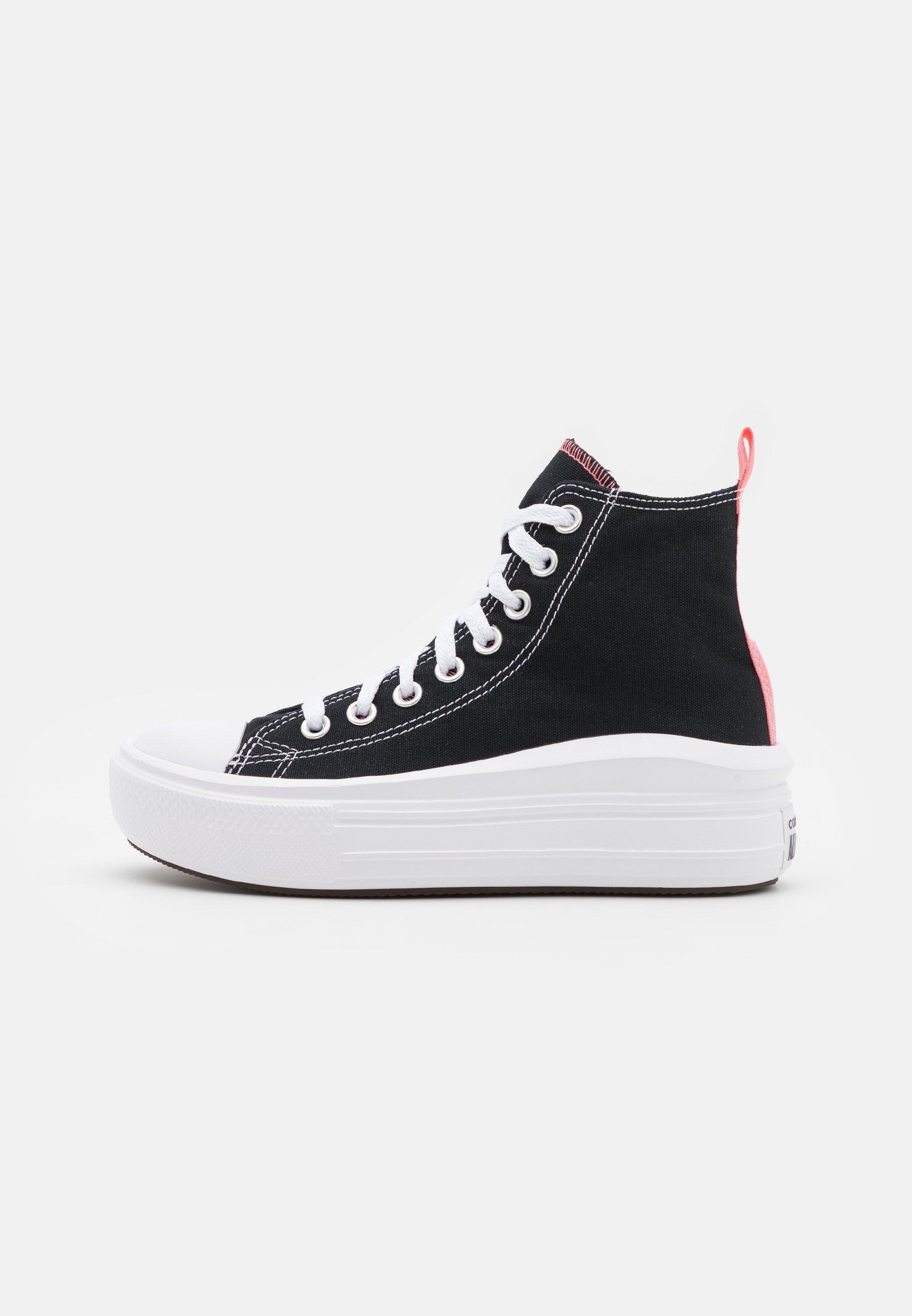 Converse CHUCK TAYLOR ALL STAR MOVE  - High-top trainers - black/pink salt/white/black