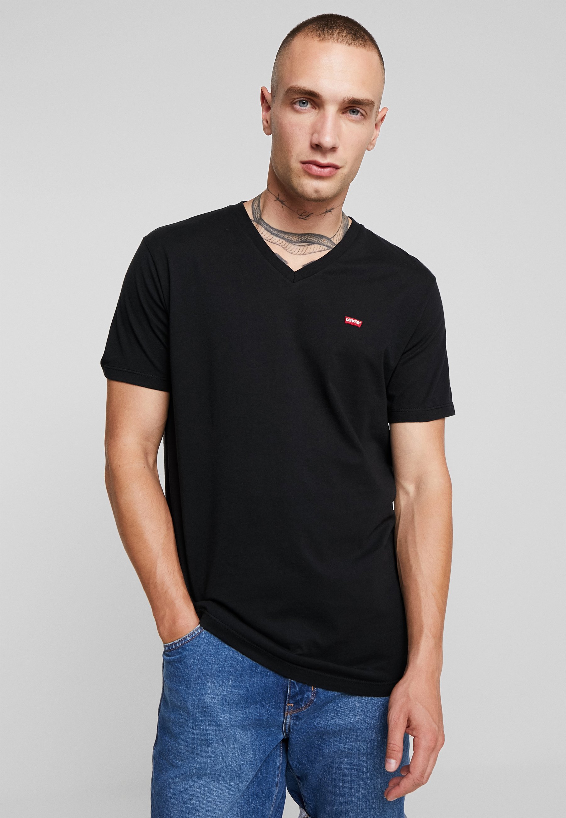 Levi's® ORIGINAL - Basic T-shirt - mineral black/black