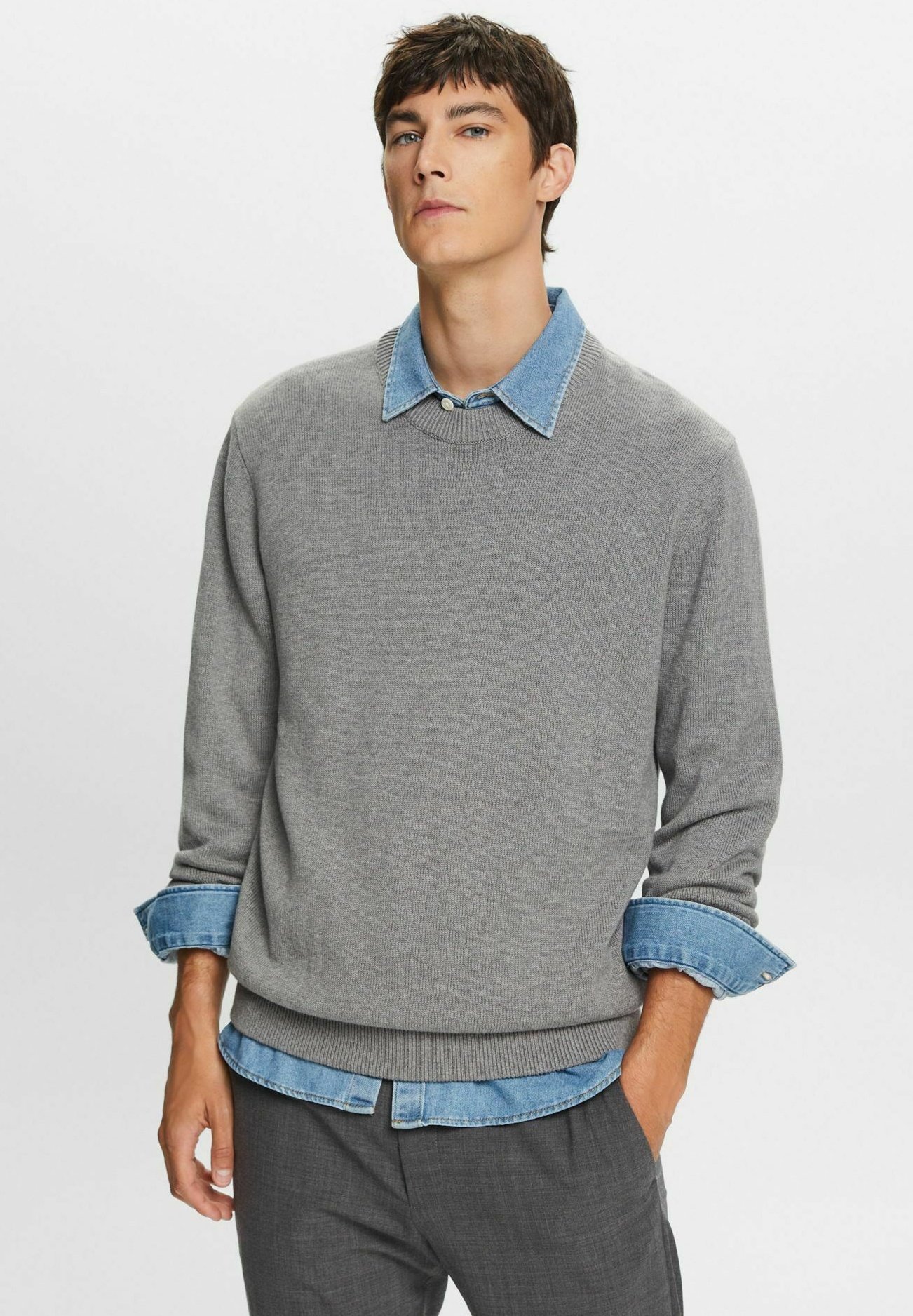 Esprit Jumper - medium grey/grey