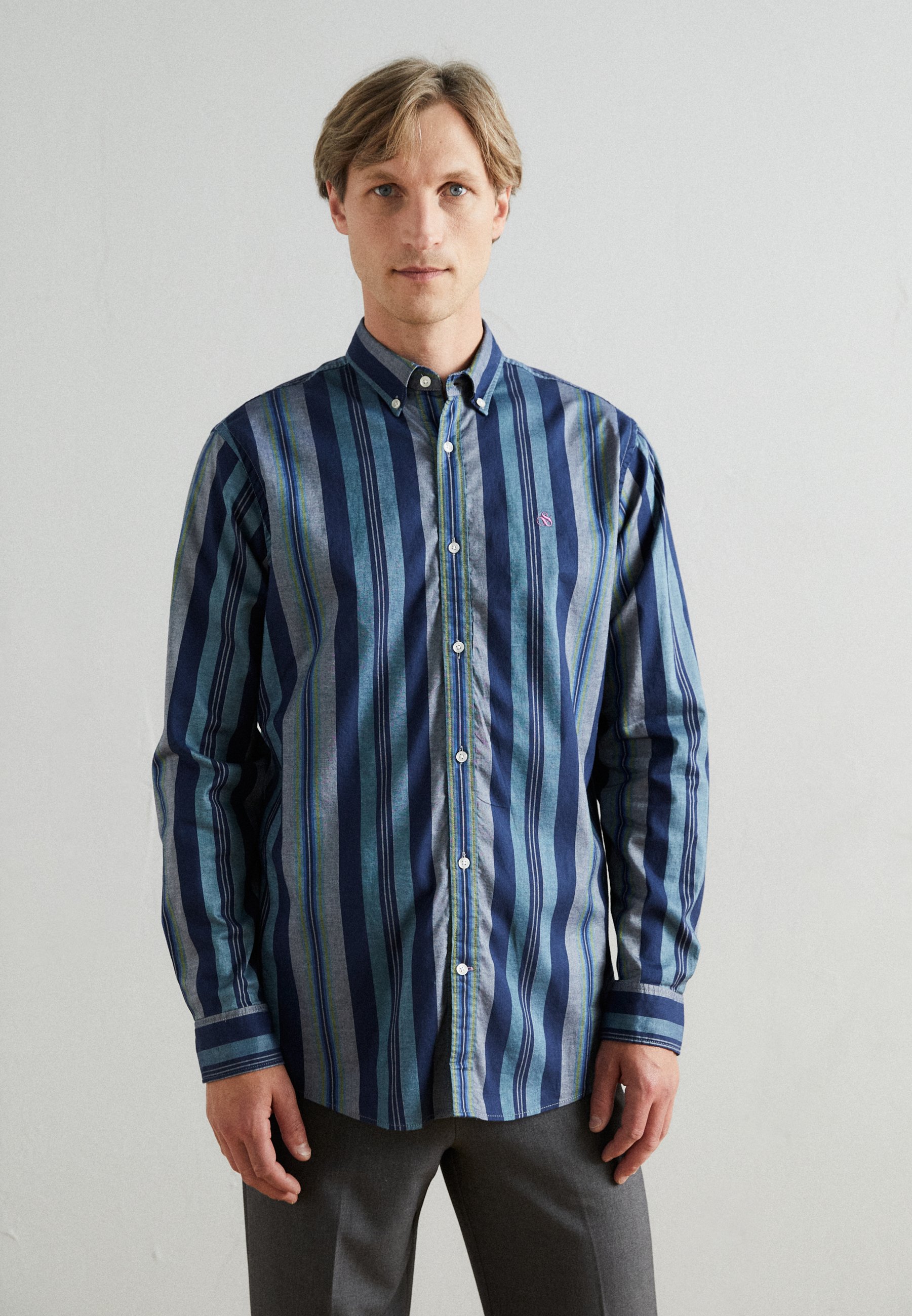 Scotch & Soda ESSENTIAL OXFORD STRIPE SHIRT - Shirt - blue