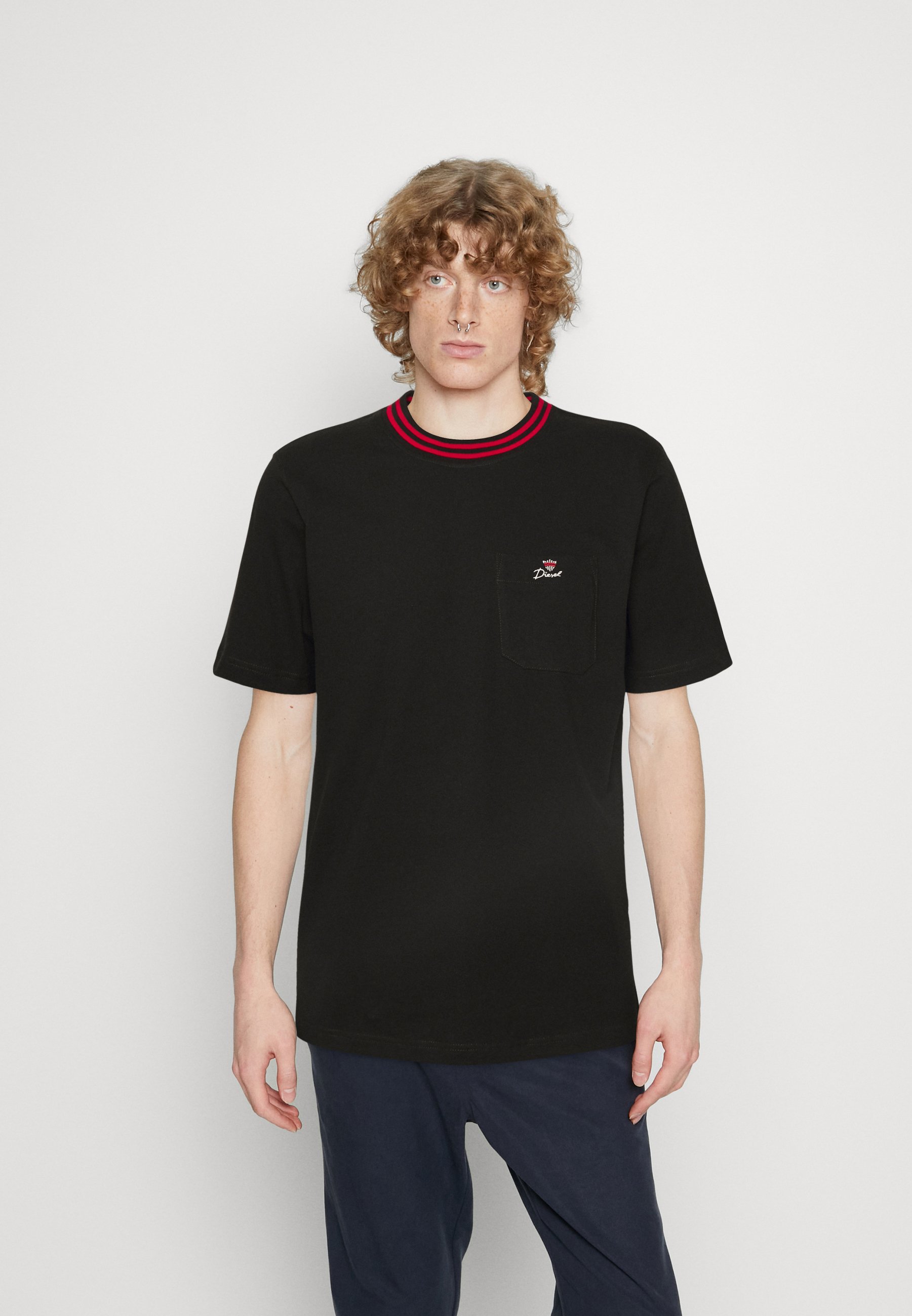 Diesel T-JUST-POCKET-CROW UNISEX - Basic T-shirt - black