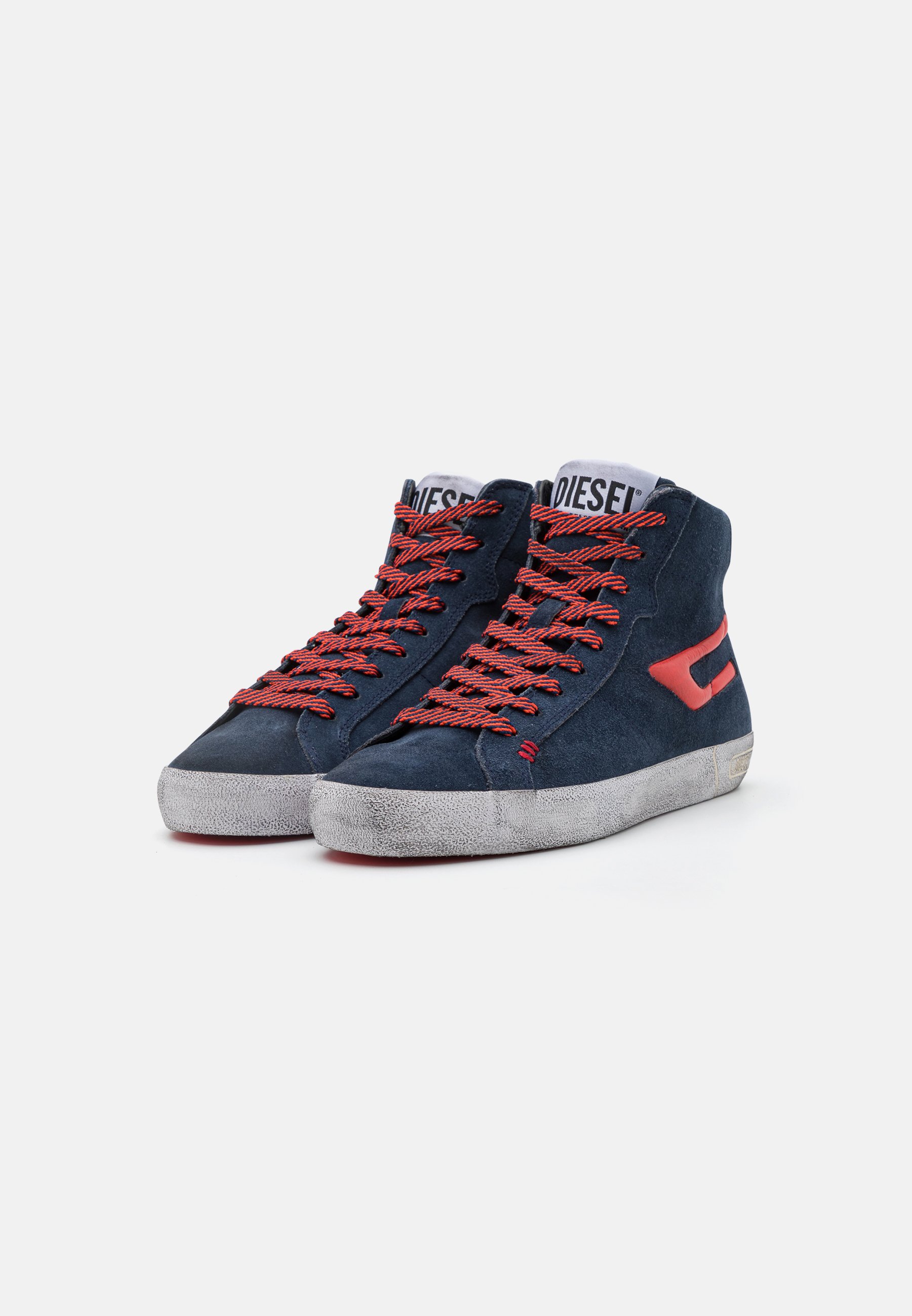 Diesel S-LEROJI MID X UNISEX - High-top trainers - insignia blue/red alert/blue
