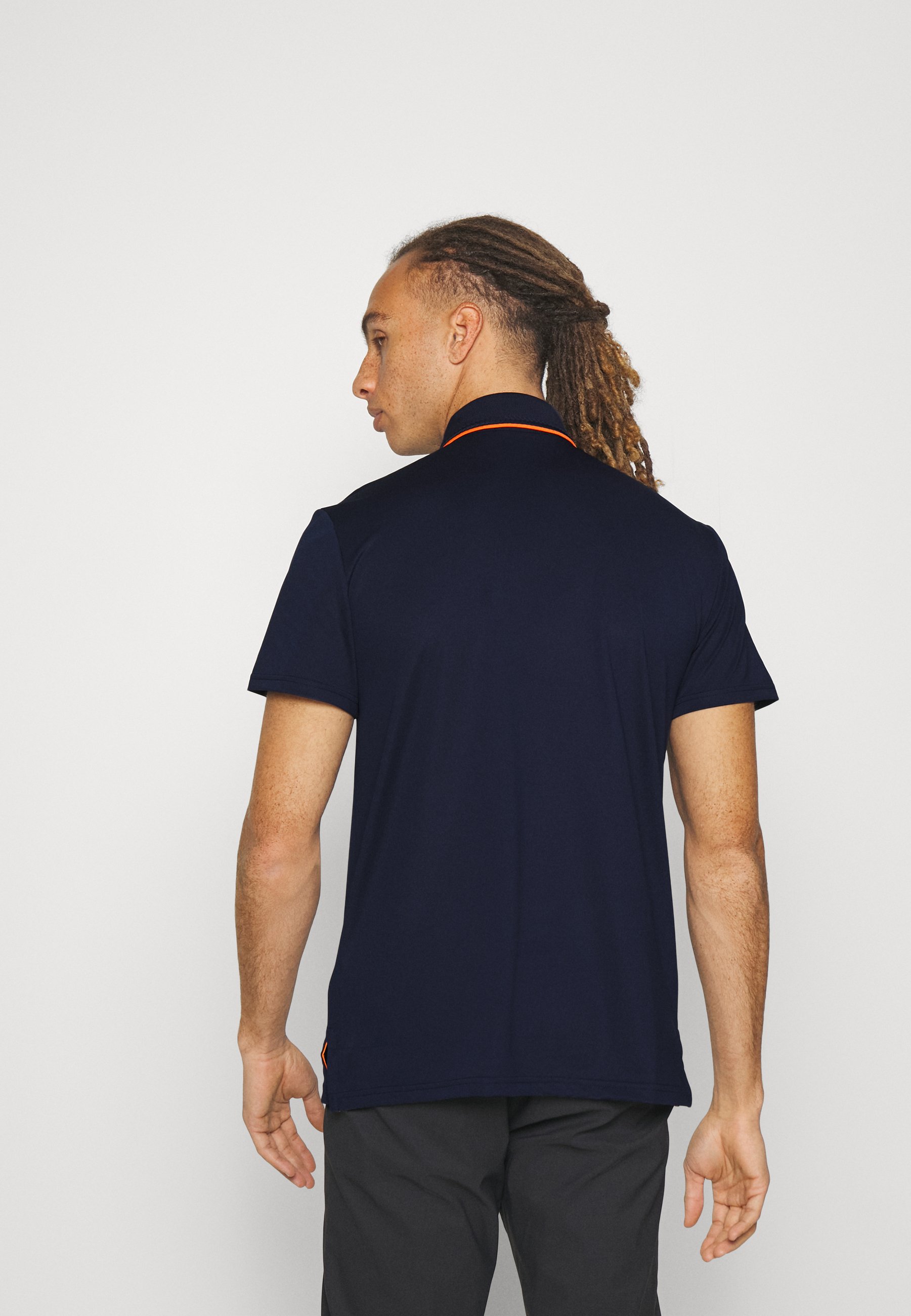 Polo Ralph Lauren SHORT SLEEVE - Polo shirt - refined navy/optic orange/dark blue