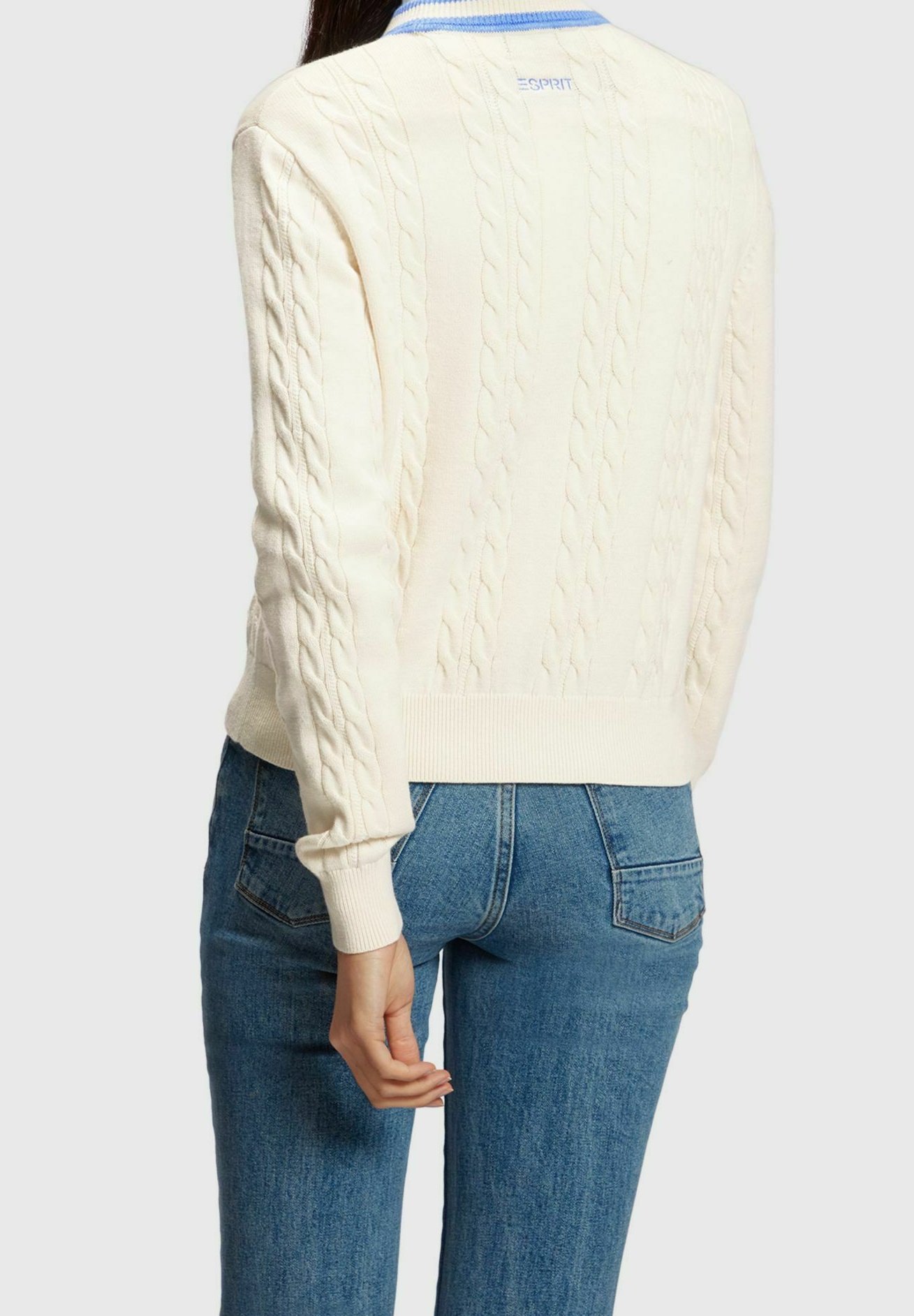 Esprit ZOPF MIT DELFIN-LOGO - Jumper - off white/off-white