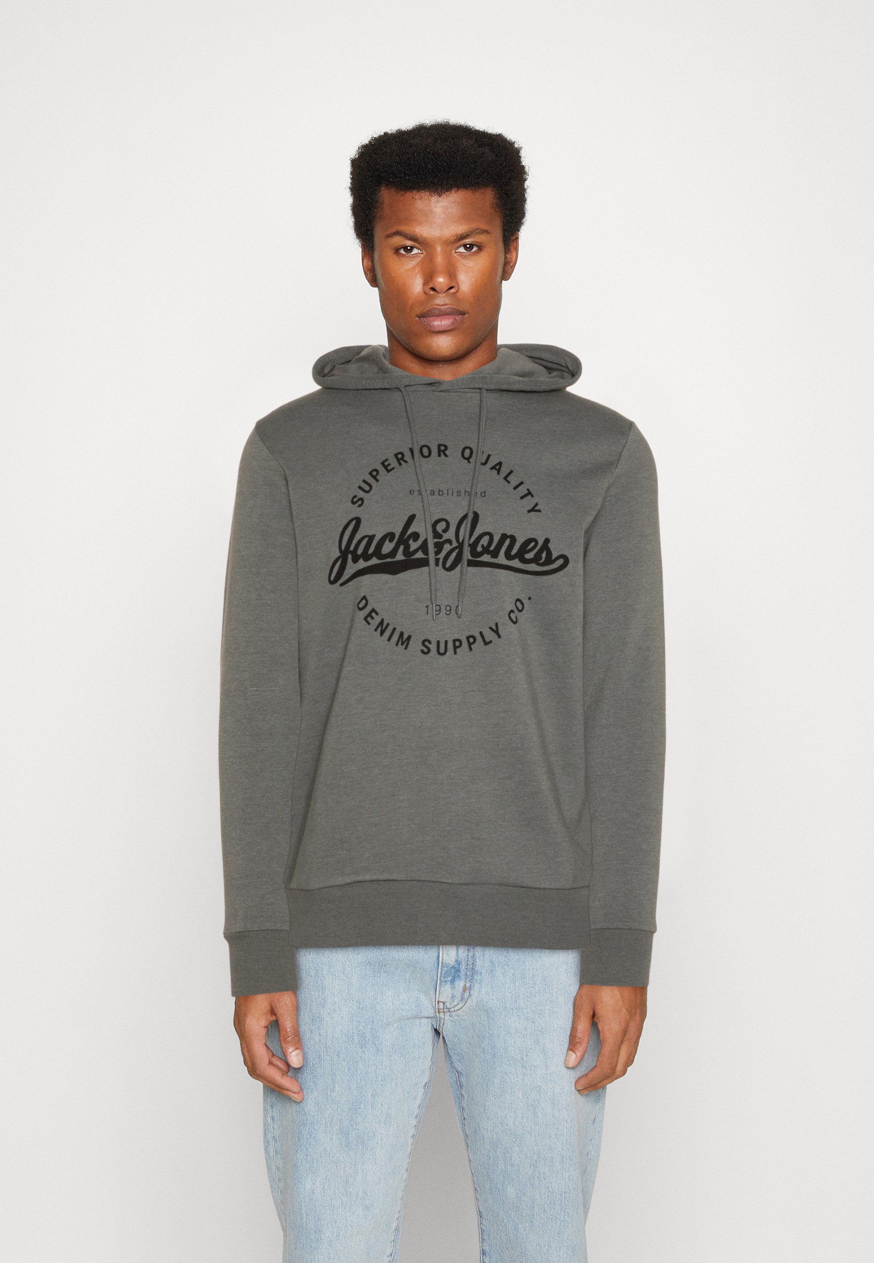 Jack &Jones JJSTANLI HOOD - Sweatshirt - sedona sage/grey