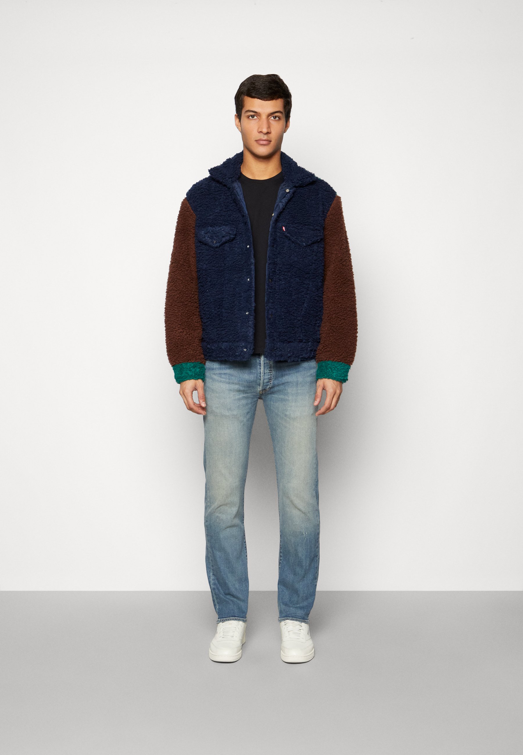 Levi's® TRUCKER UNISEX - Fleece jacket - dark blue/dark green/dark blue