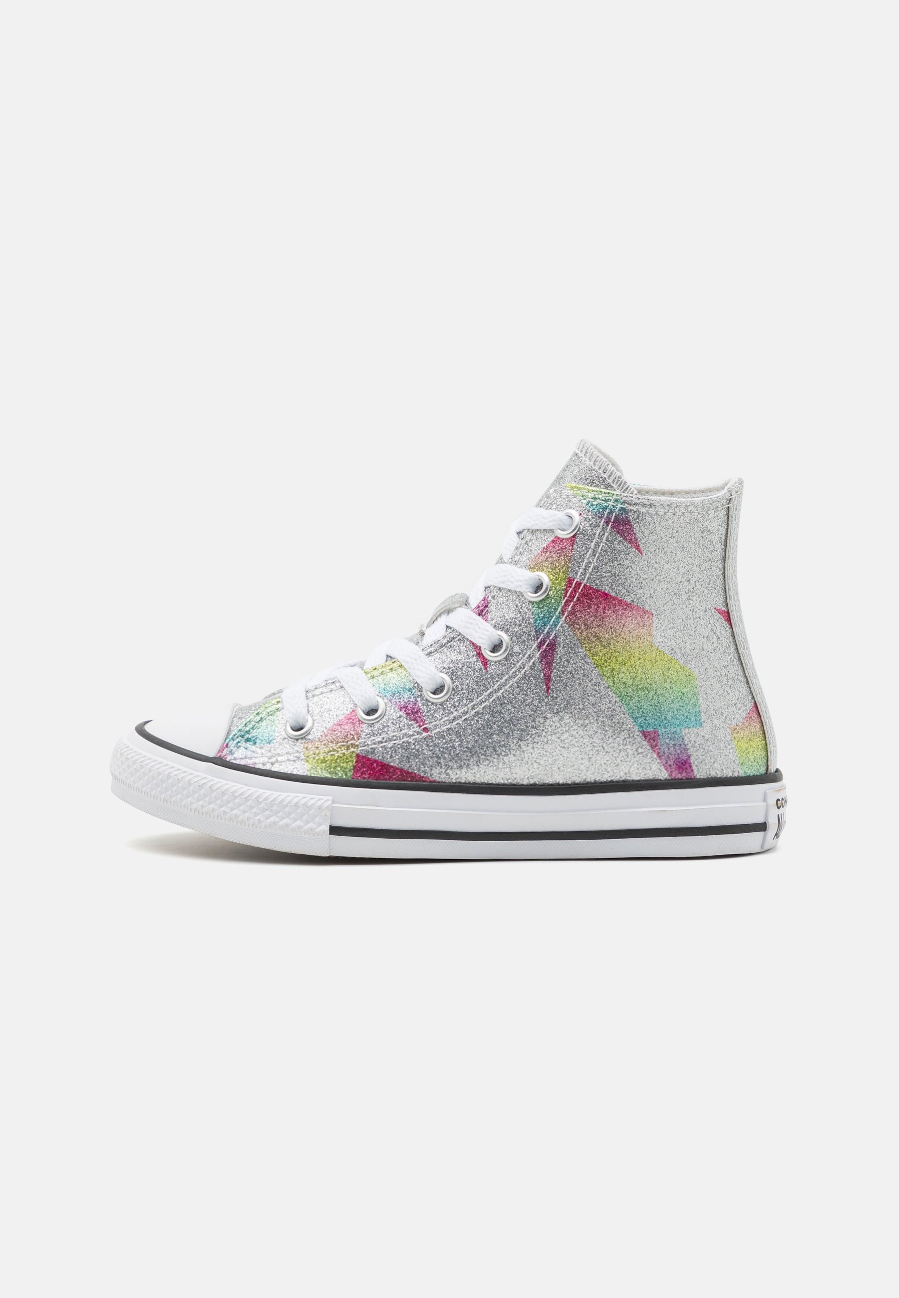 Converse CHUCK TAYLOR ALL STAR PRISM GLITTER UNISEX - High-top trainers - pure silver/aqua soul/white/silver-coloured