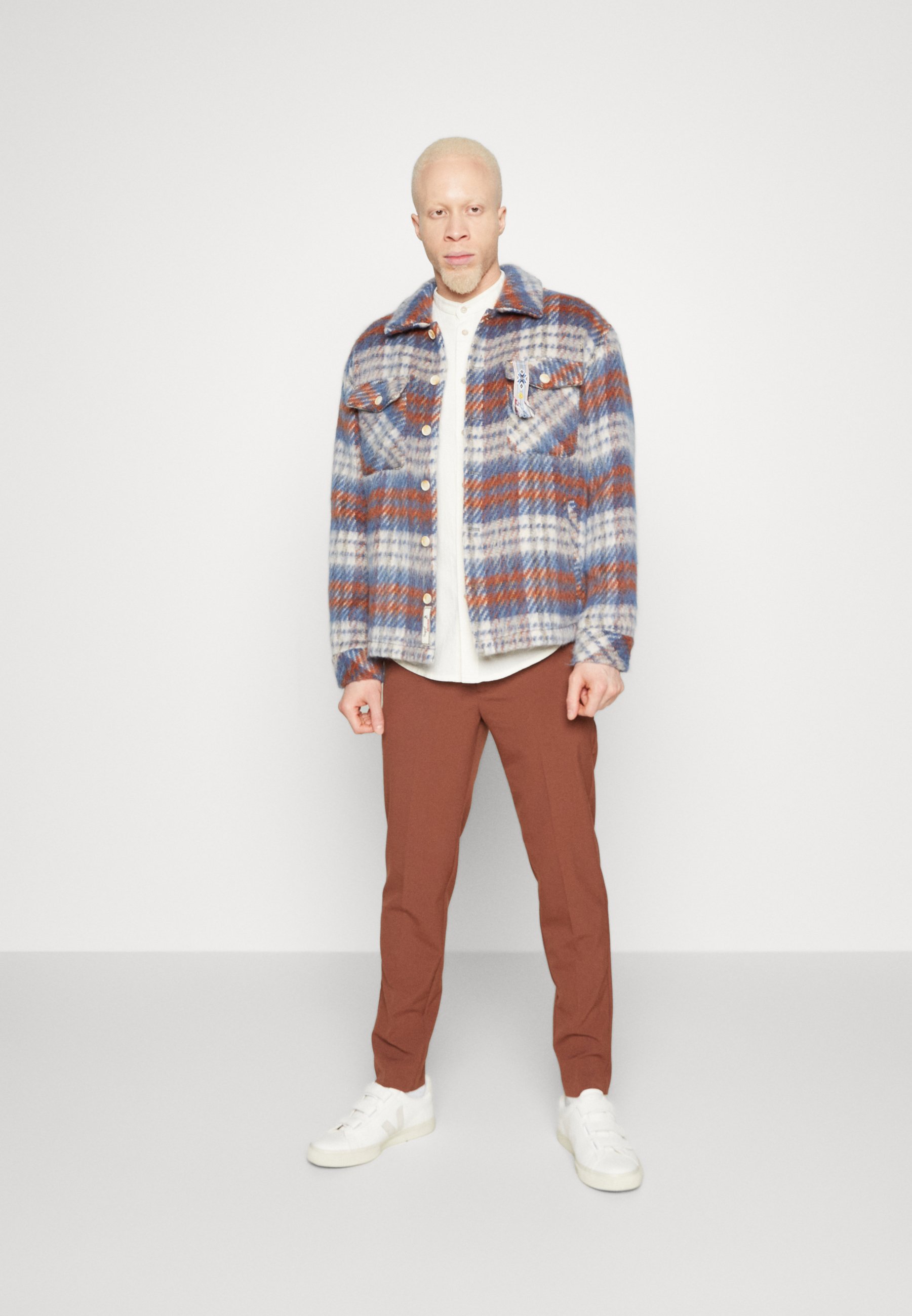 Scotch & Soda CHECK OVERSHIRT - Light jacket - blue/white/dark blue