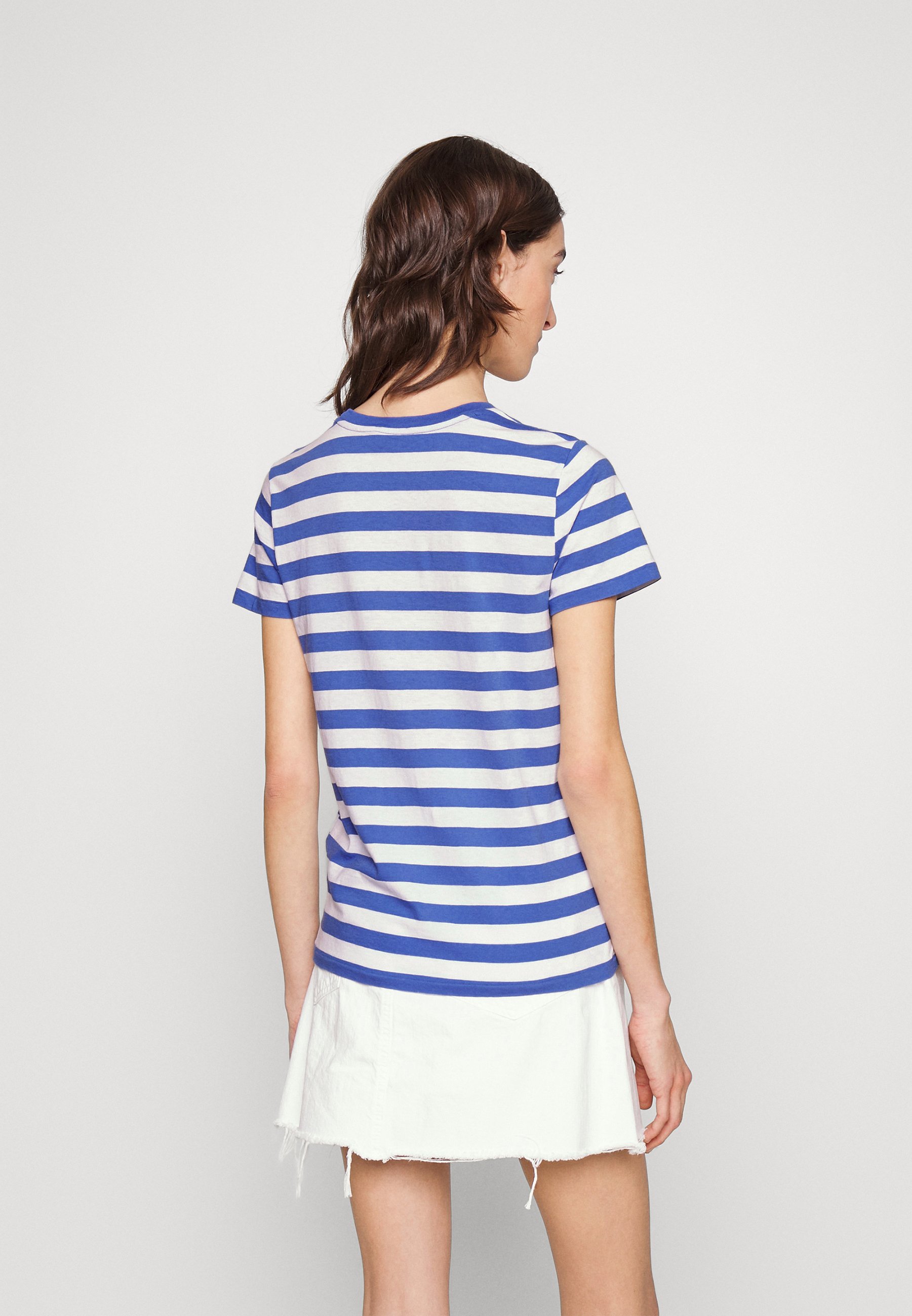 Polo Ralph Lauren SHORT SLEEVE - Print T-shirt - white/indigo sky/off-white