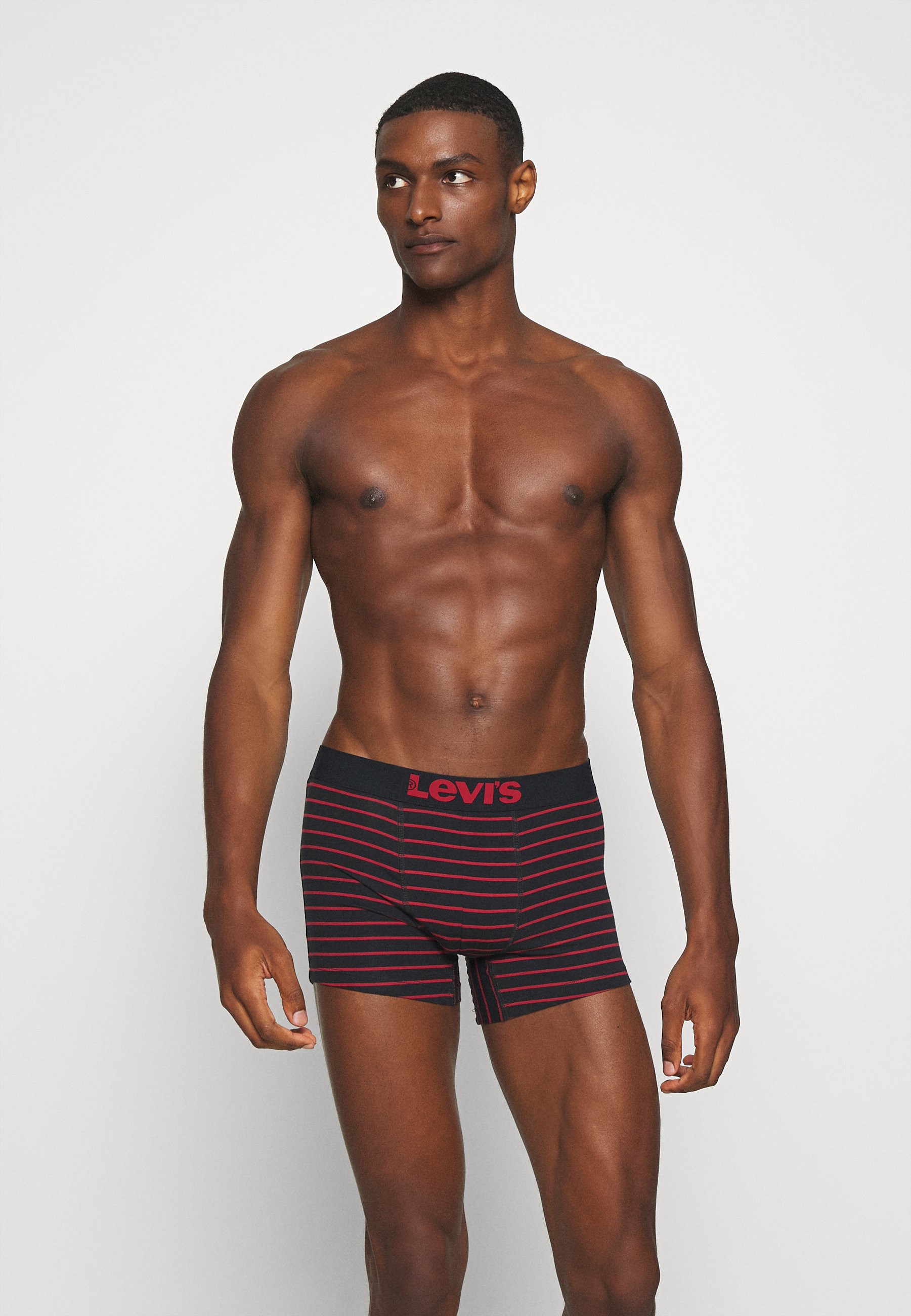 Levi's® VINTAGE STRIPE BOXER 2 PACK - Pants - red/black/red