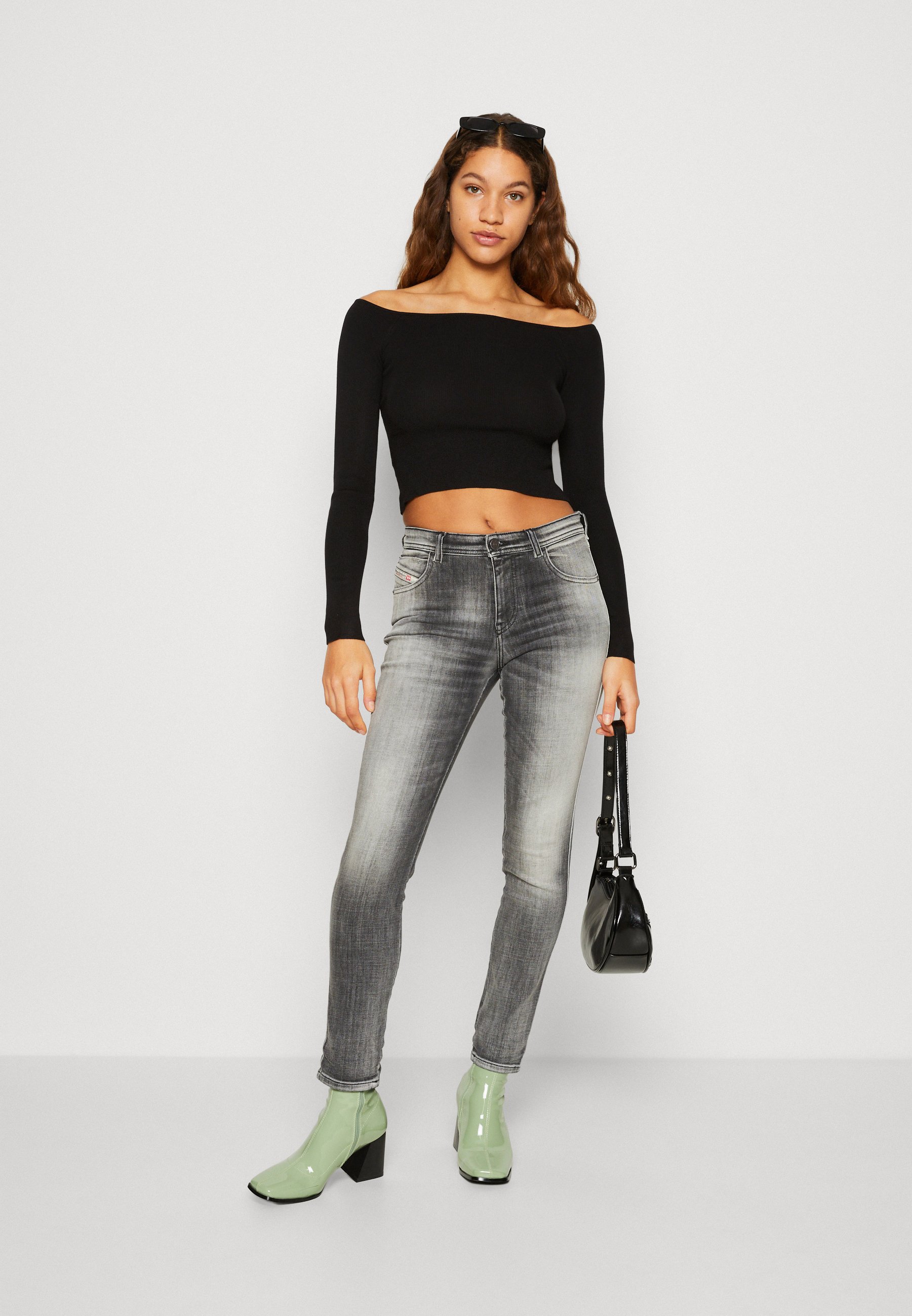 Diesel BABHILA - Jeans Skinny Fit - black/gray/black denim