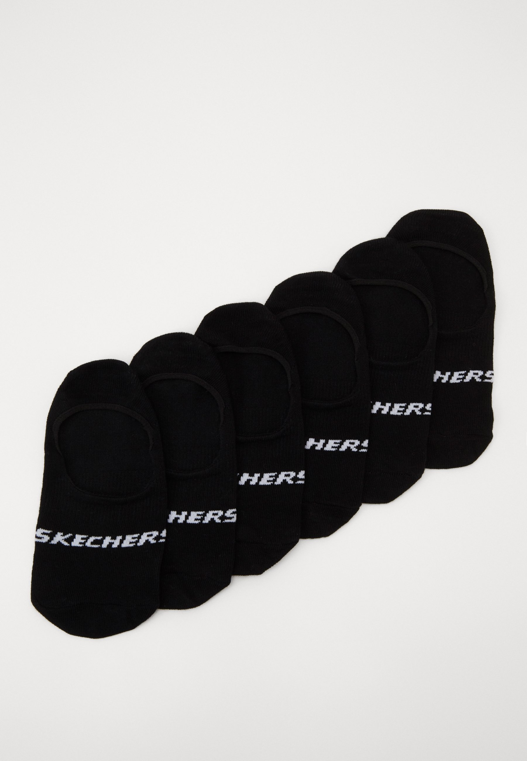 Skechers BASIC FOOTIES VENTILATION 6PACK - Trainer socks - black