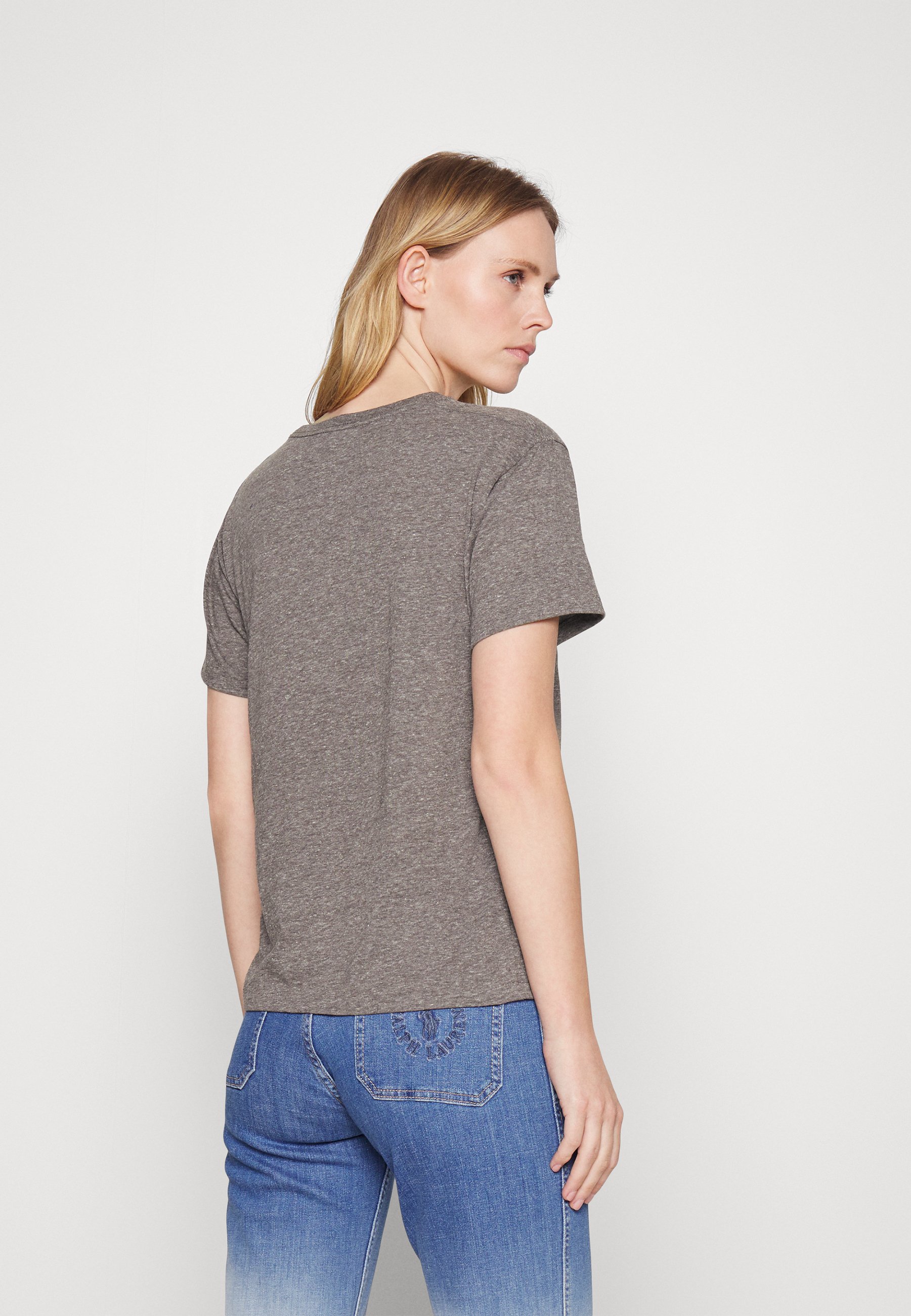 Polo Ralph Lauren SHORT SLEEVE-T-SHIRT - Print T-shirt - heather grey/grey