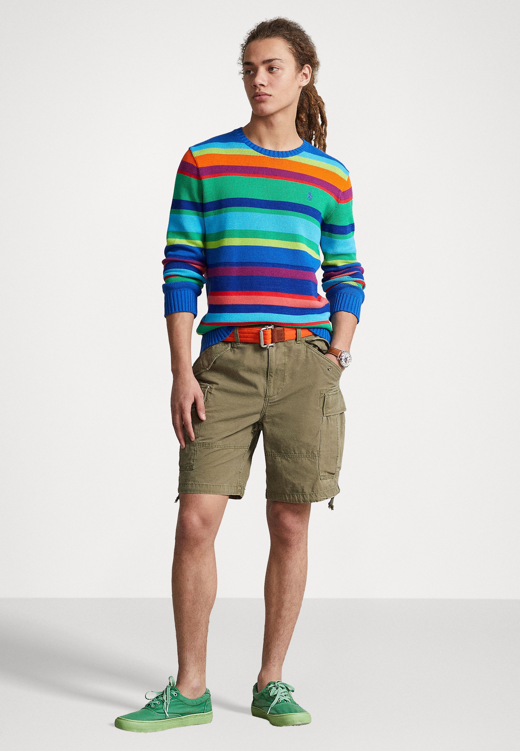Polo Ralph Lauren STRIPED COTTON CREWNECK JUMPER - Jumper - multi-coloured