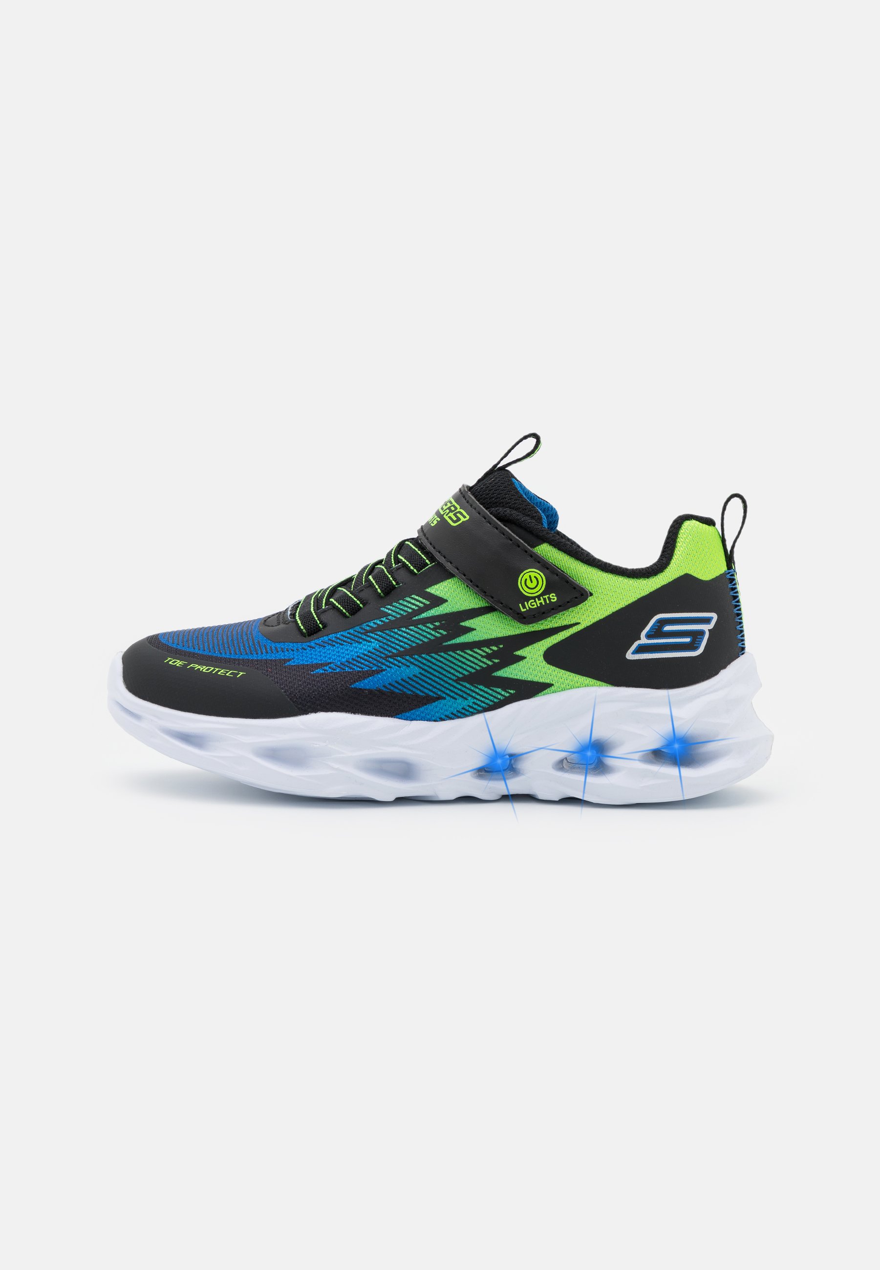 Skechers VORTEX-FLASH - Trainers - black/blue/lime/black