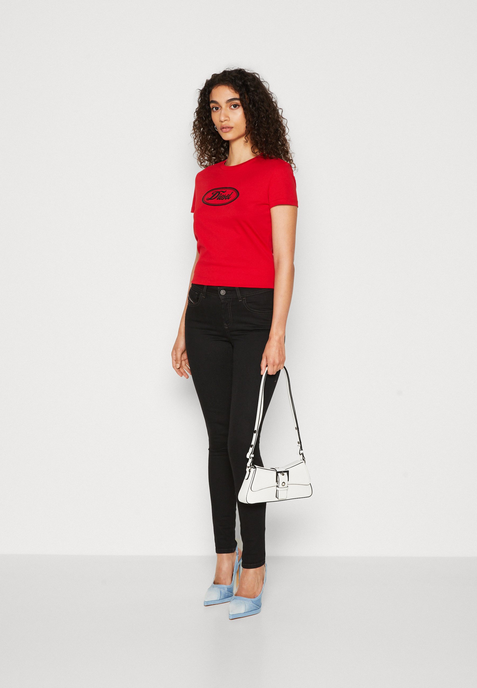 Diesel T-SLI-L14 - Print T-shirt - ribbon red/red