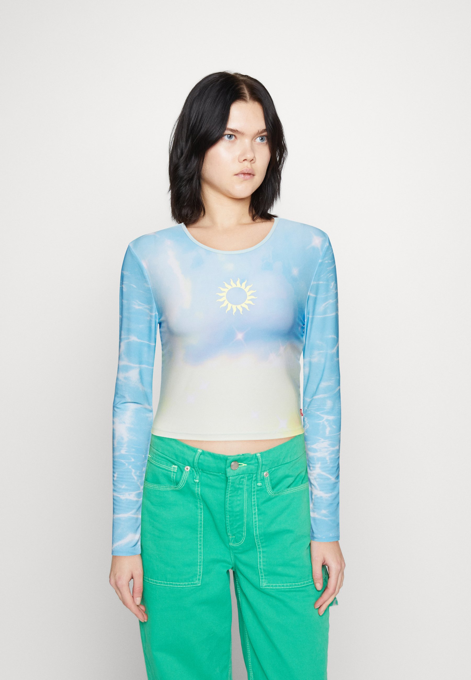 Levi's® SECOND SKIN - Long sleeved top -  blues/multi-coloured