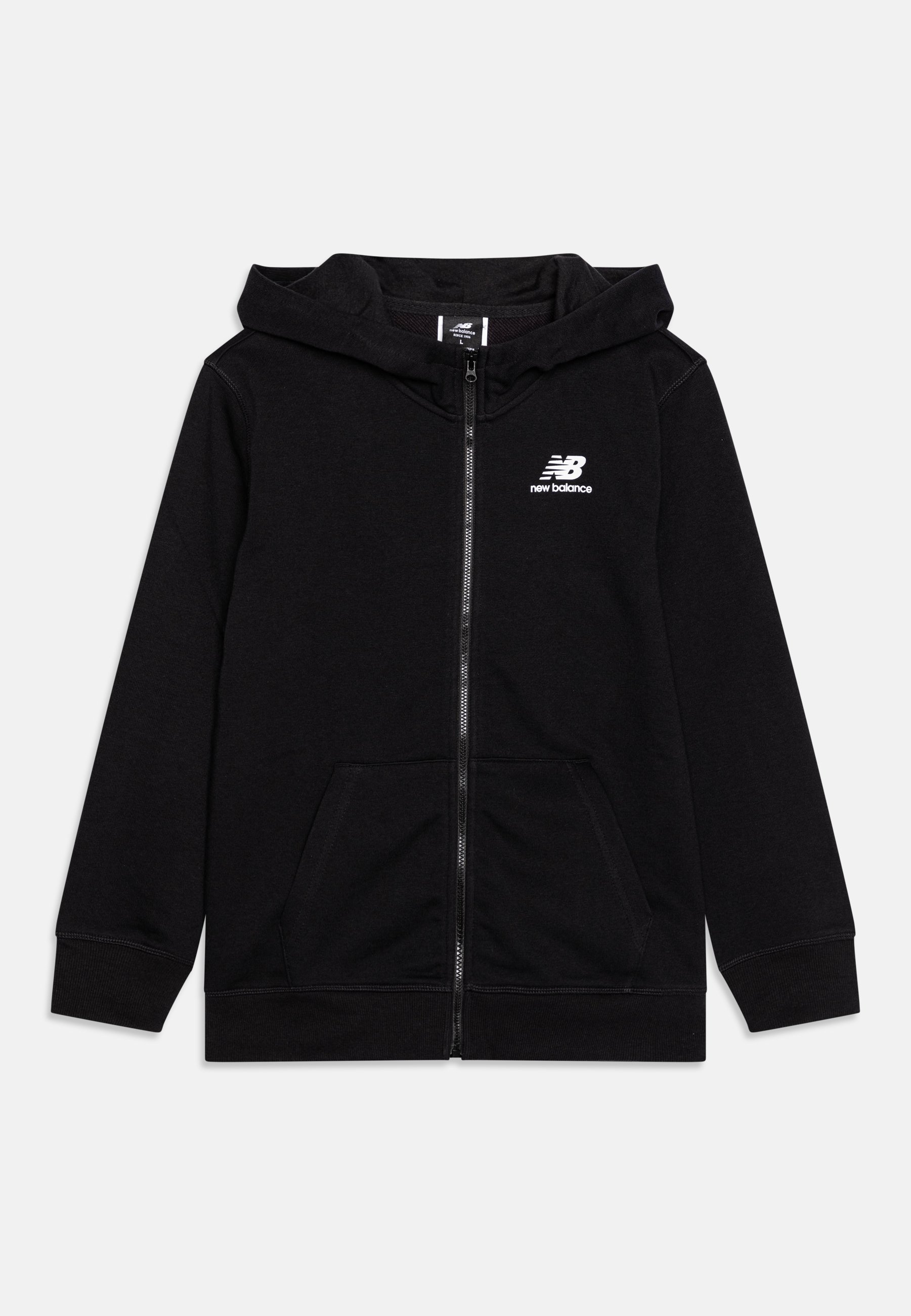 NB ESSENTIALS STACKED LOGO UNISEX - Zip-up sweatshirt - black