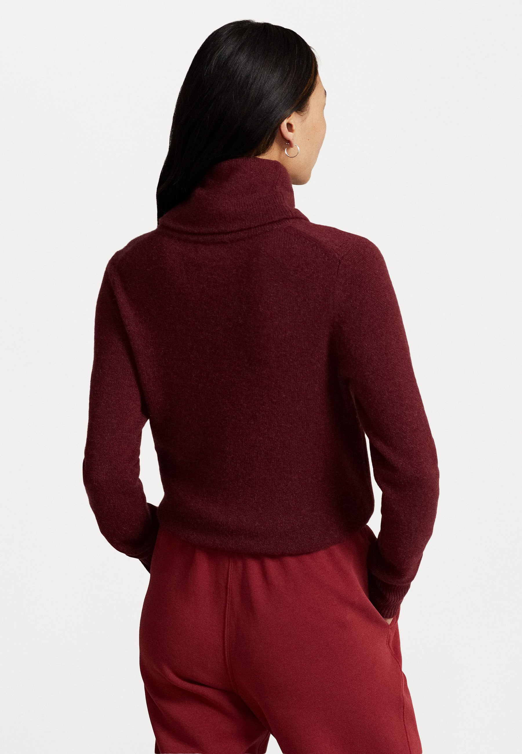 Polo Ralph Lauren LONG SLEEVE - Jumper - garnet red melange/red