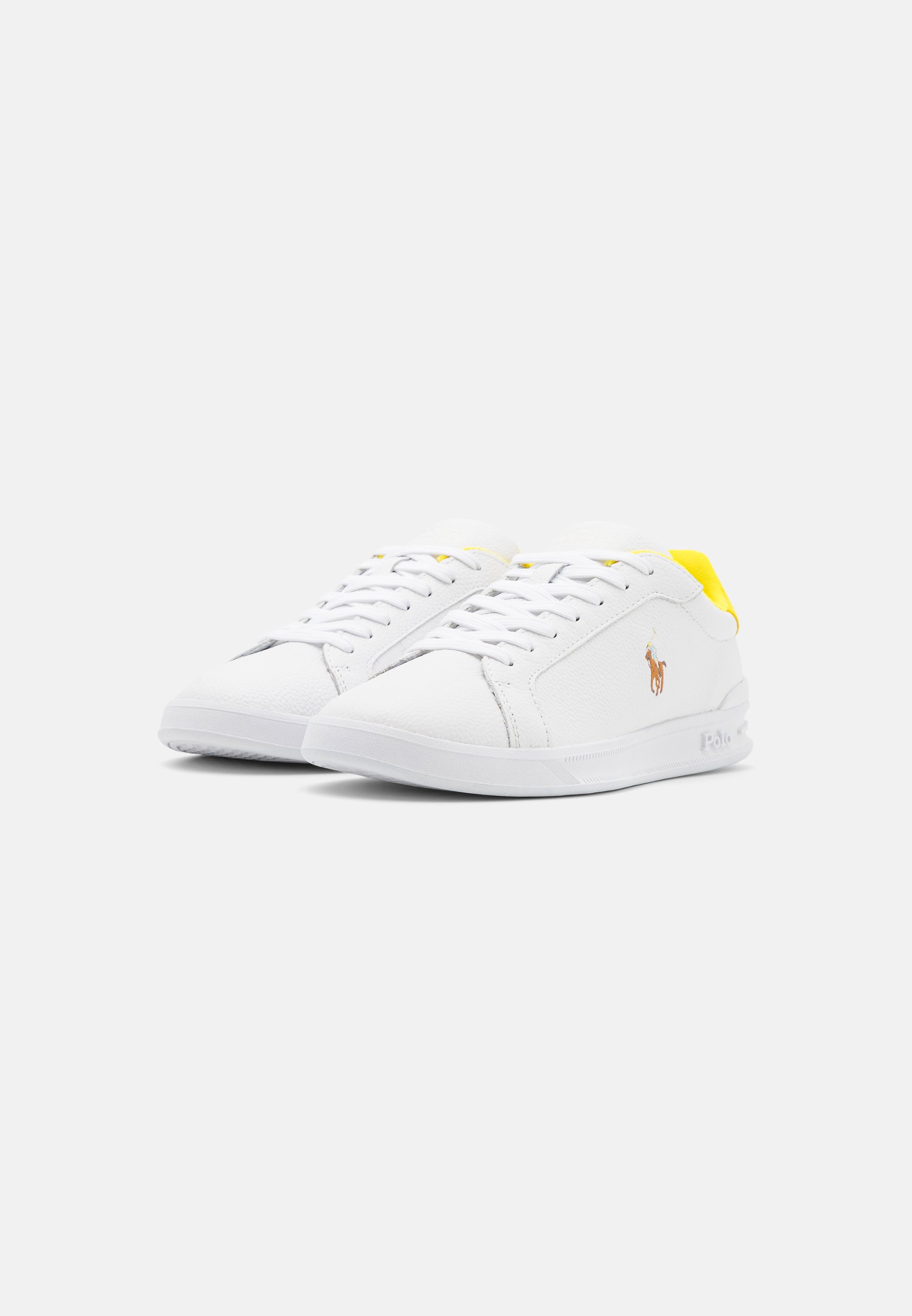 Polo Ralph Lauren LACE UNISEX - Trainers - white/yellow/multi-coloured/white