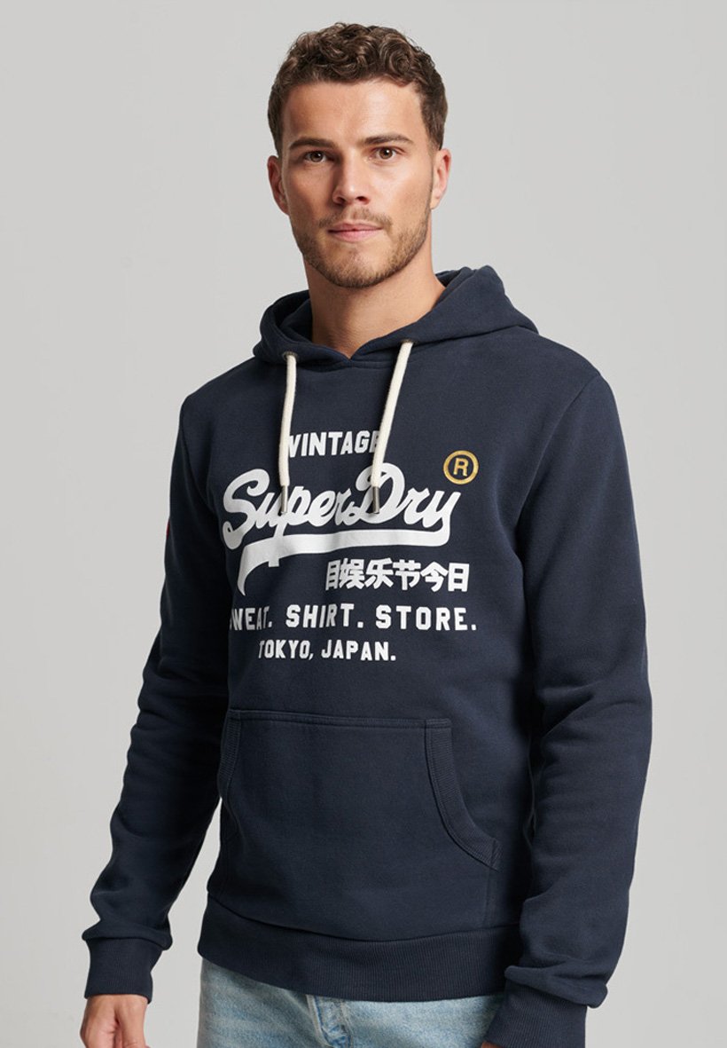 Superdry VINTAGE LOGO STORE CLASSIC  - Hoodie - midnight navy/blue
