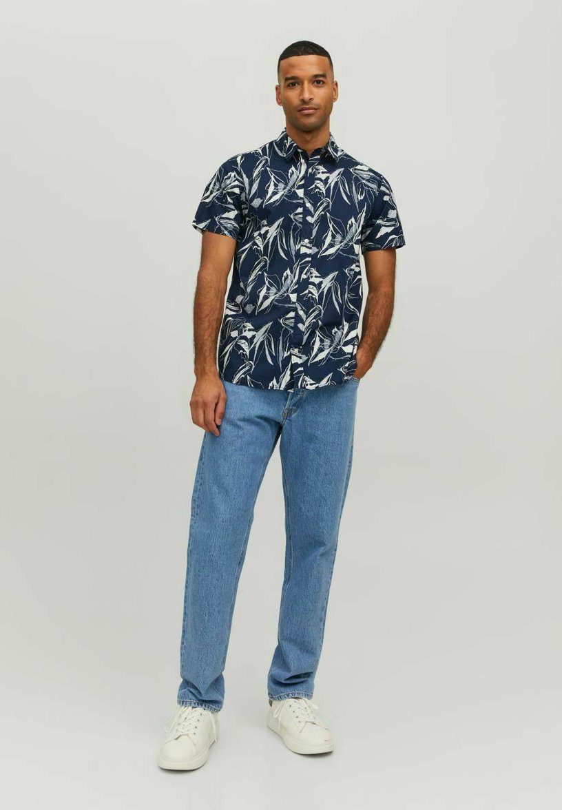 Jack &Jones ALL OVER PRINT - Shirt - navy blazer/dark blue