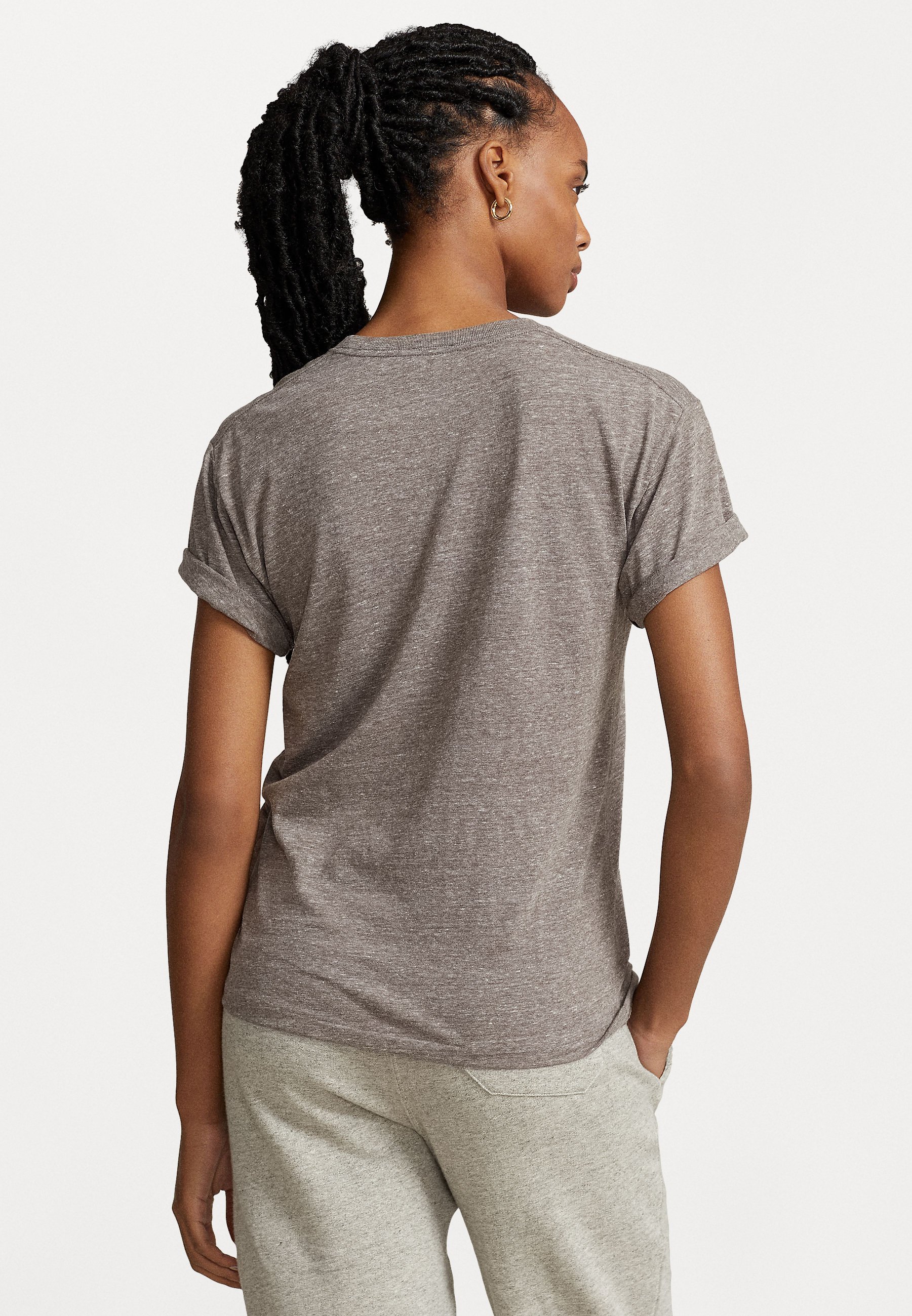 Polo Ralph Lauren SHORT SLEEVE  - Print T-shirt - heather grey/grey