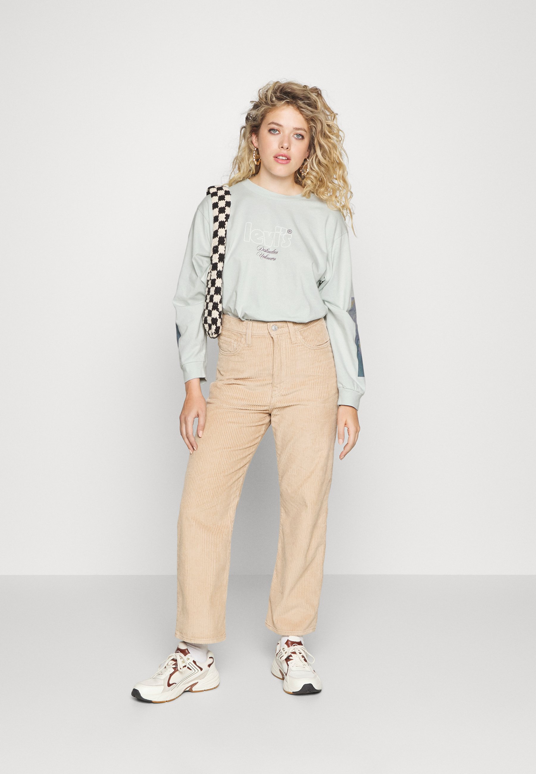 Levi's® GRAPHIC REESE TEE - Long sleeved top - vintage postcard misty blue/blue