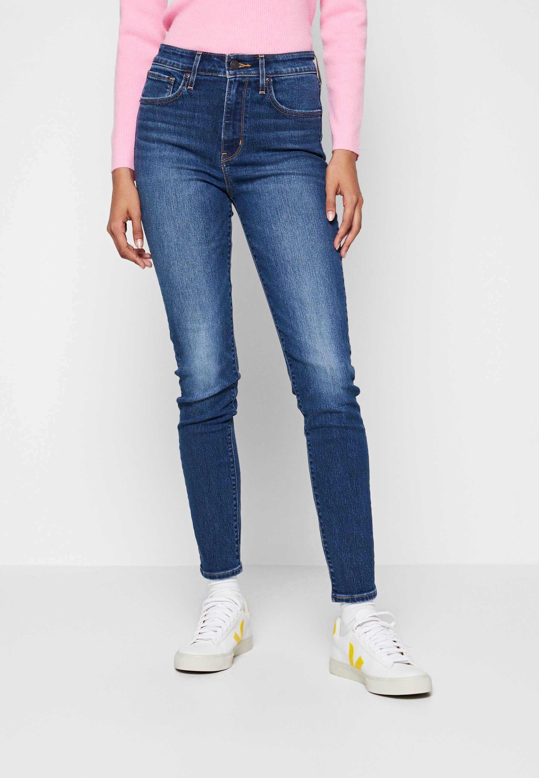 Levi's® 721™ HIGH RISE SKINNY - Jeans Skinny Fit - dark indigo worn in/stone blue denim
