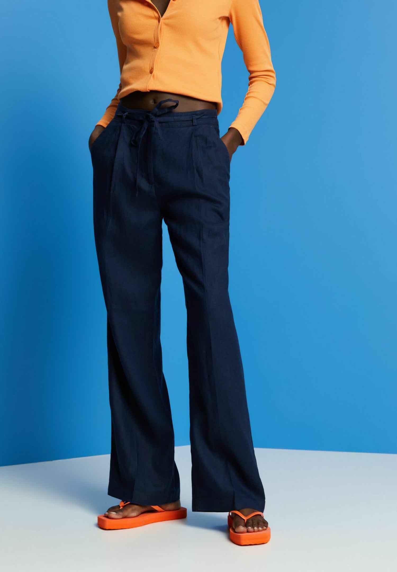 Esprit LENGTH SERVICE - Trousers - navy/dark blue